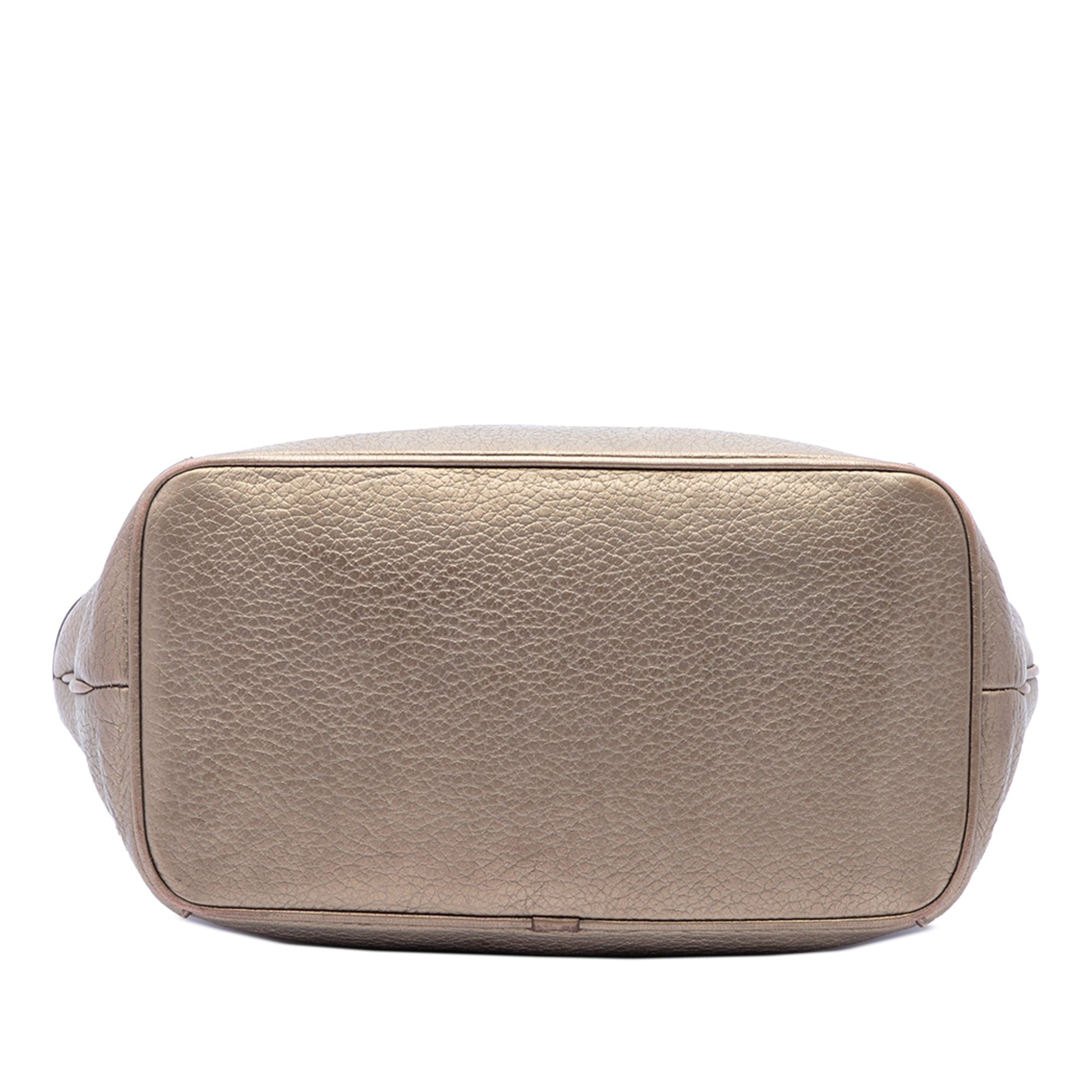 LOEWE Metallic Leather Anagram Fusta Tote
