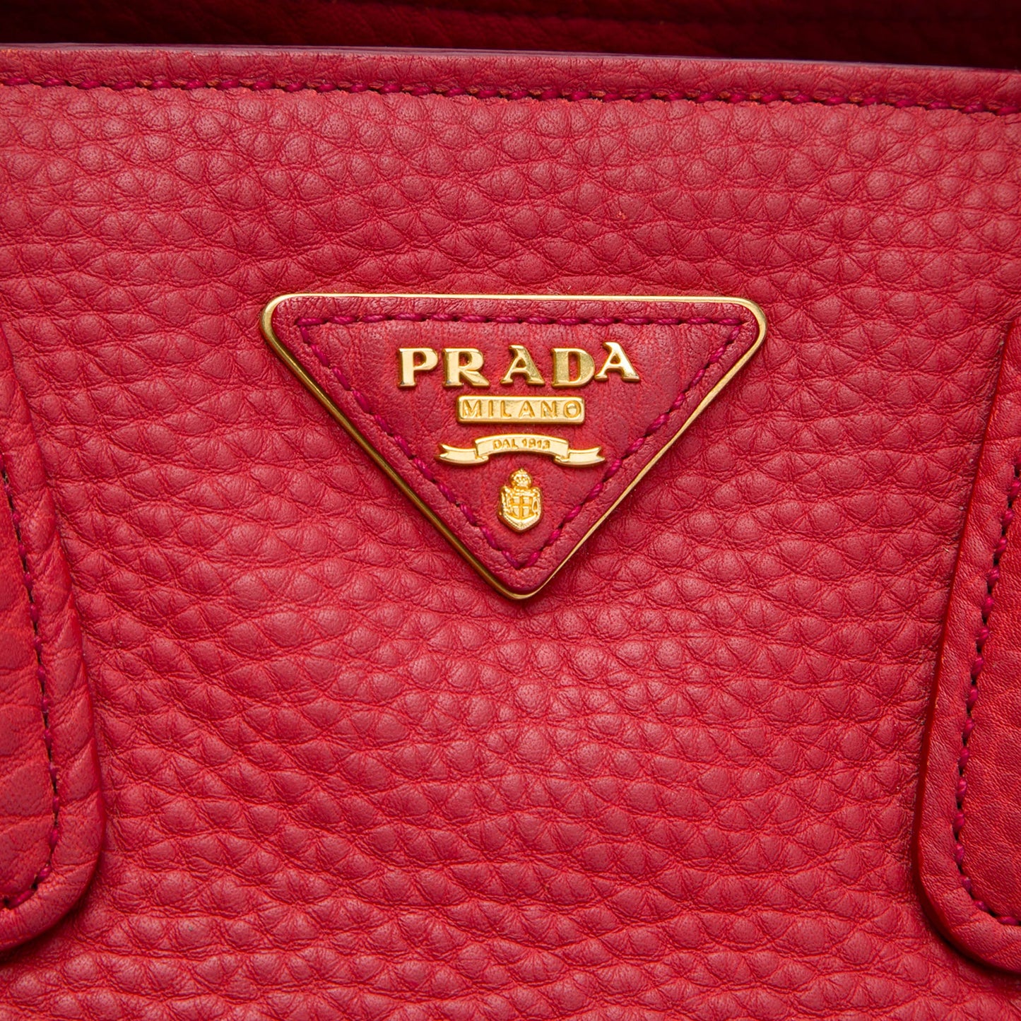 Prada Vitello Daino Front Pocket Open Convertible Tote