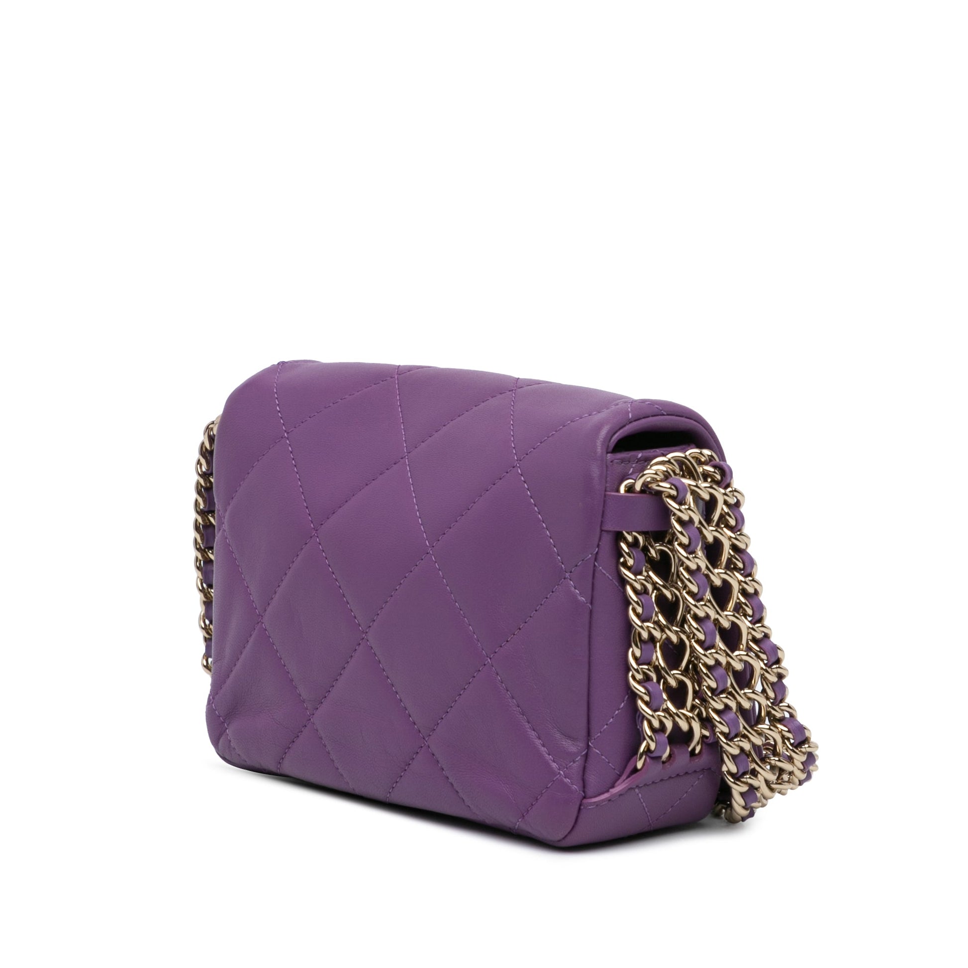 Chanel Mini Lambskin Triple Chain Full Flap