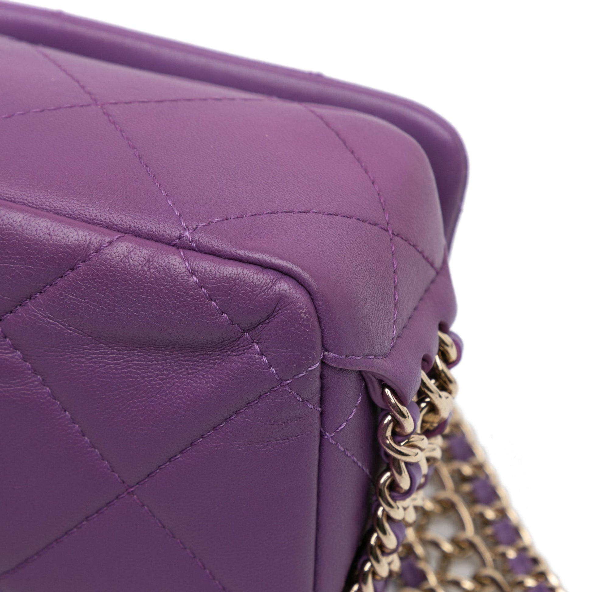 Chanel Mini Lambskin Triple Chain Full Flap