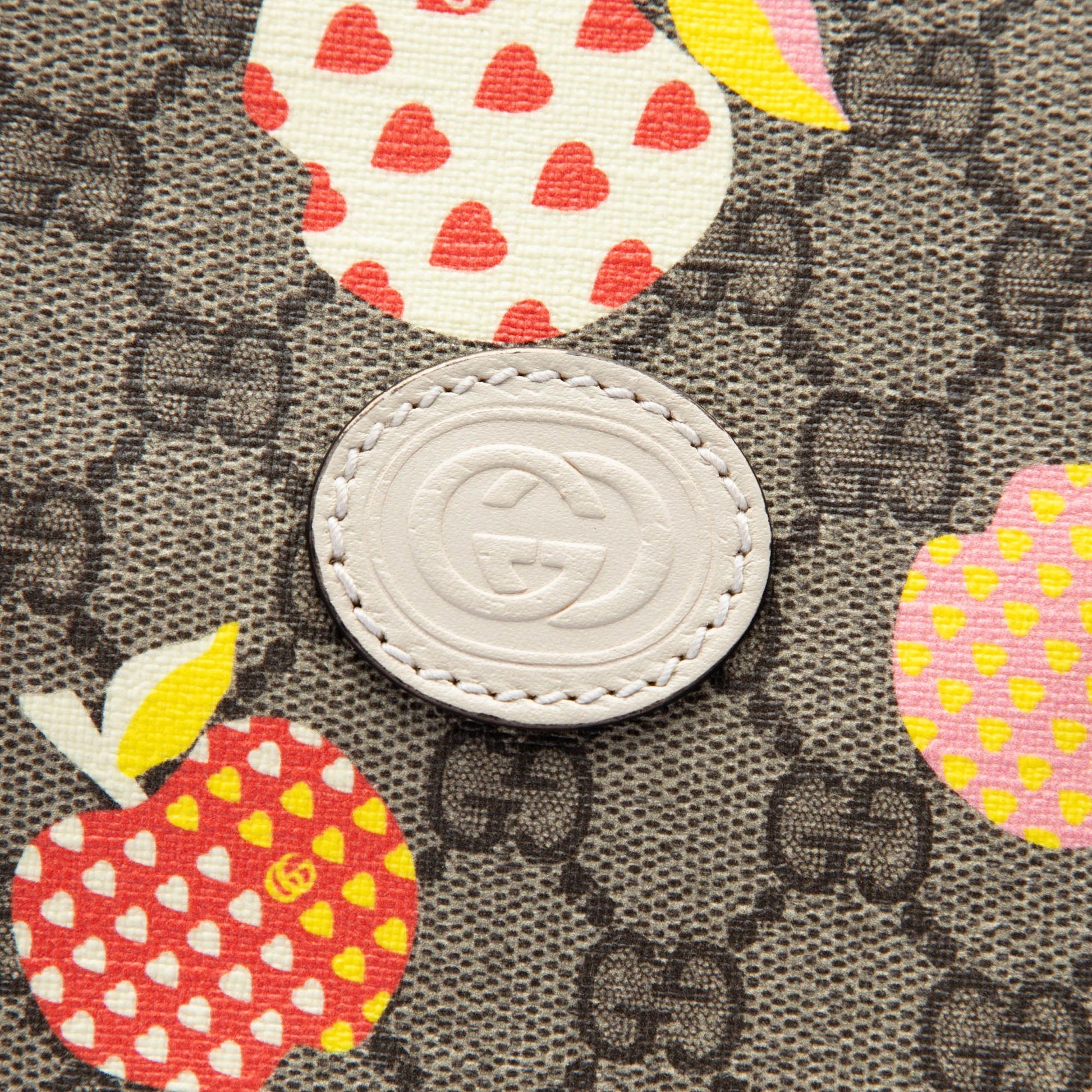 Gucci Large GG Supreme Les Pommes Apple and Heart Interlocking G Tote