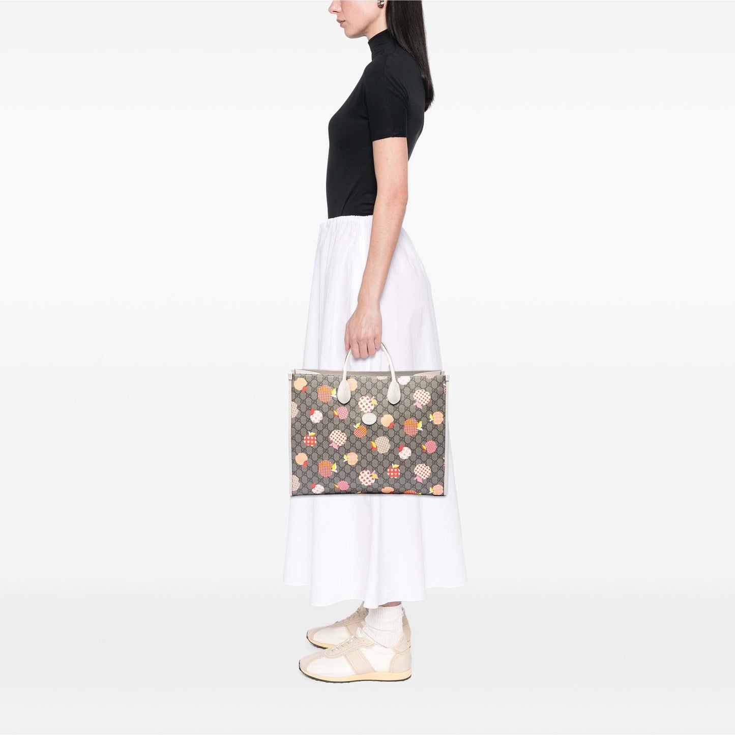 Gucci Large GG Supreme Les Pommes Apple and Heart Interlocking G Tote