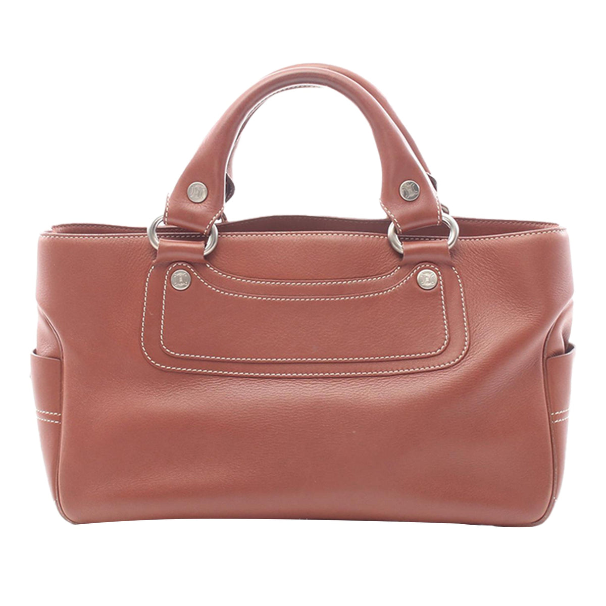 Celine Boogie Leather Handbag — Brown
