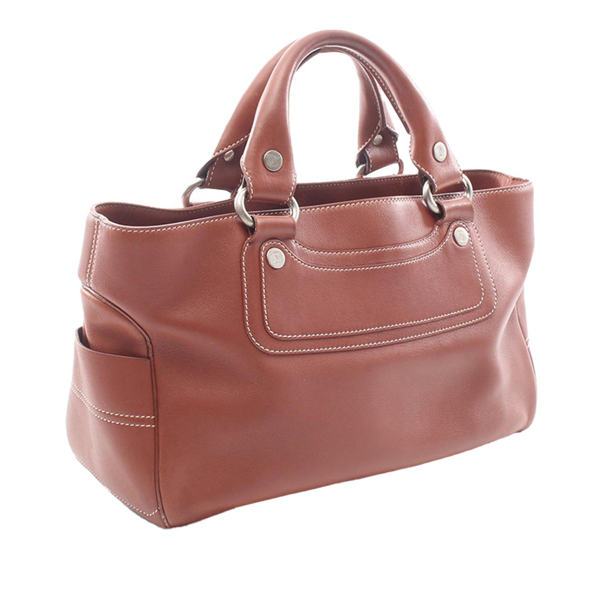 Celine Boogie Leather Handbag — Brown