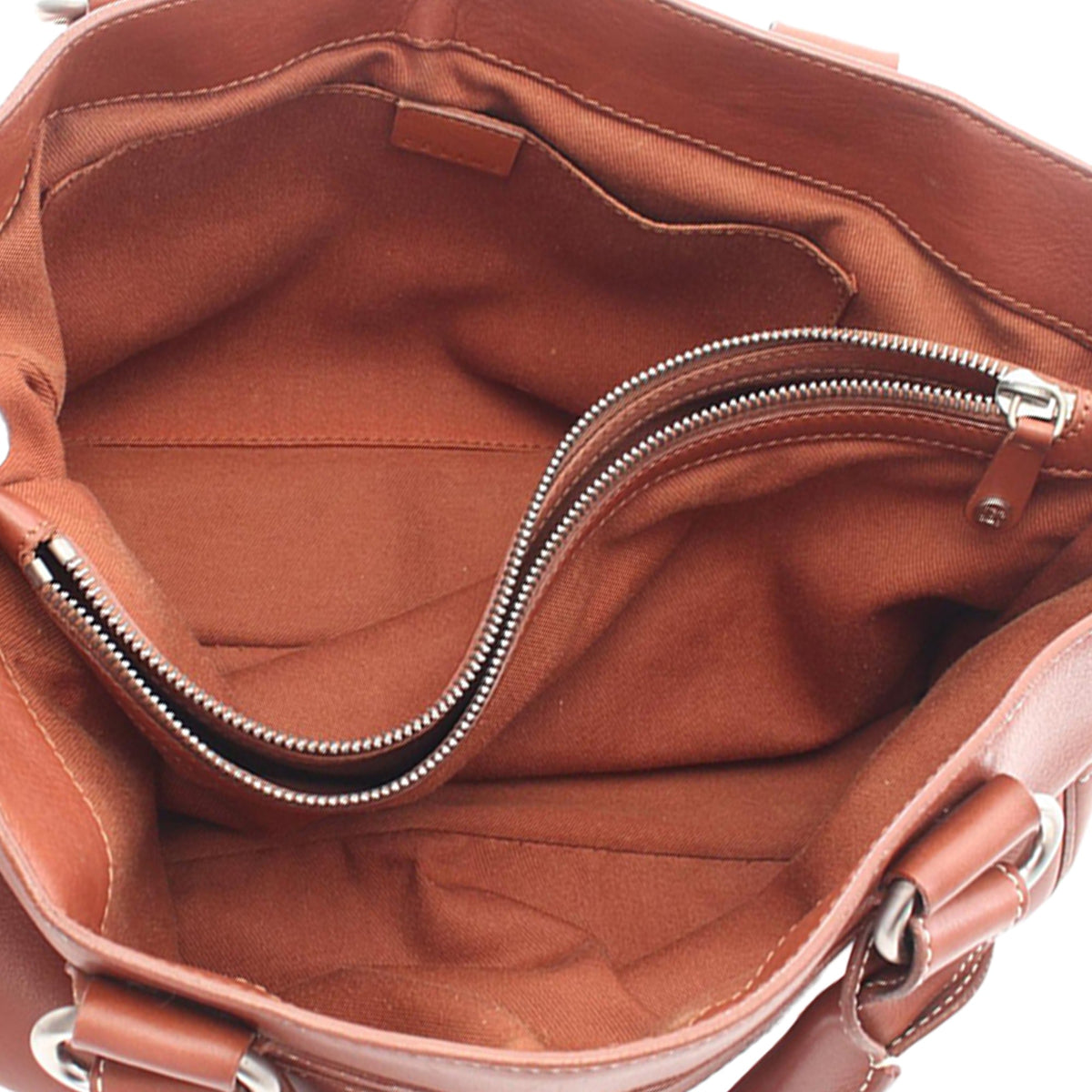 Celine Boogie Leather Handbag — Brown