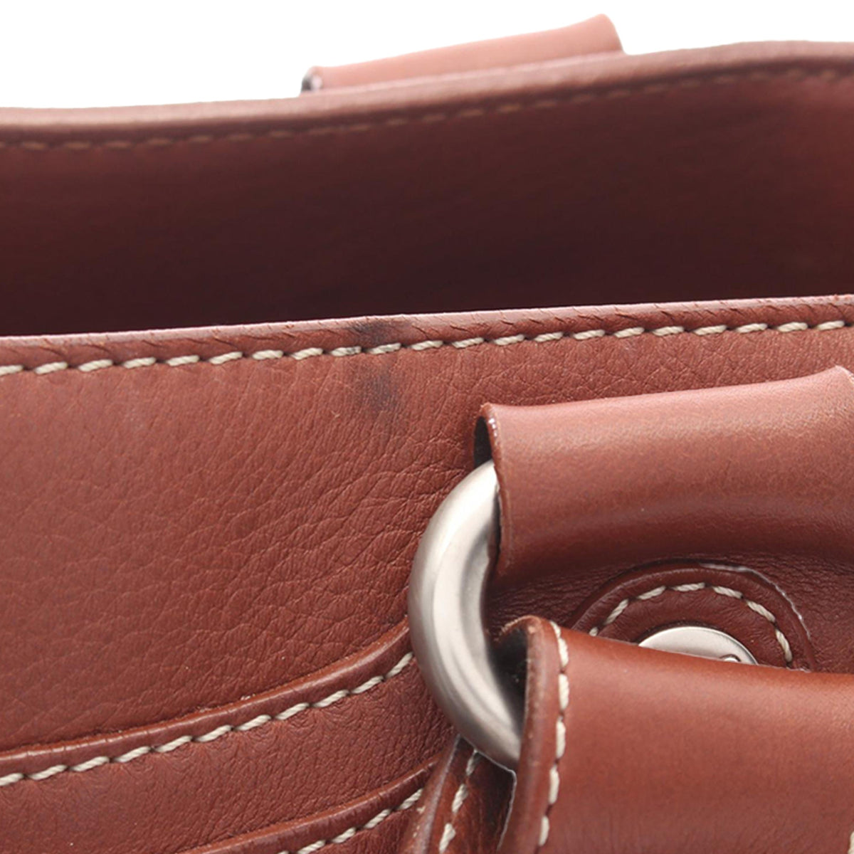 Celine Boogie Leather Handbag — Brown
