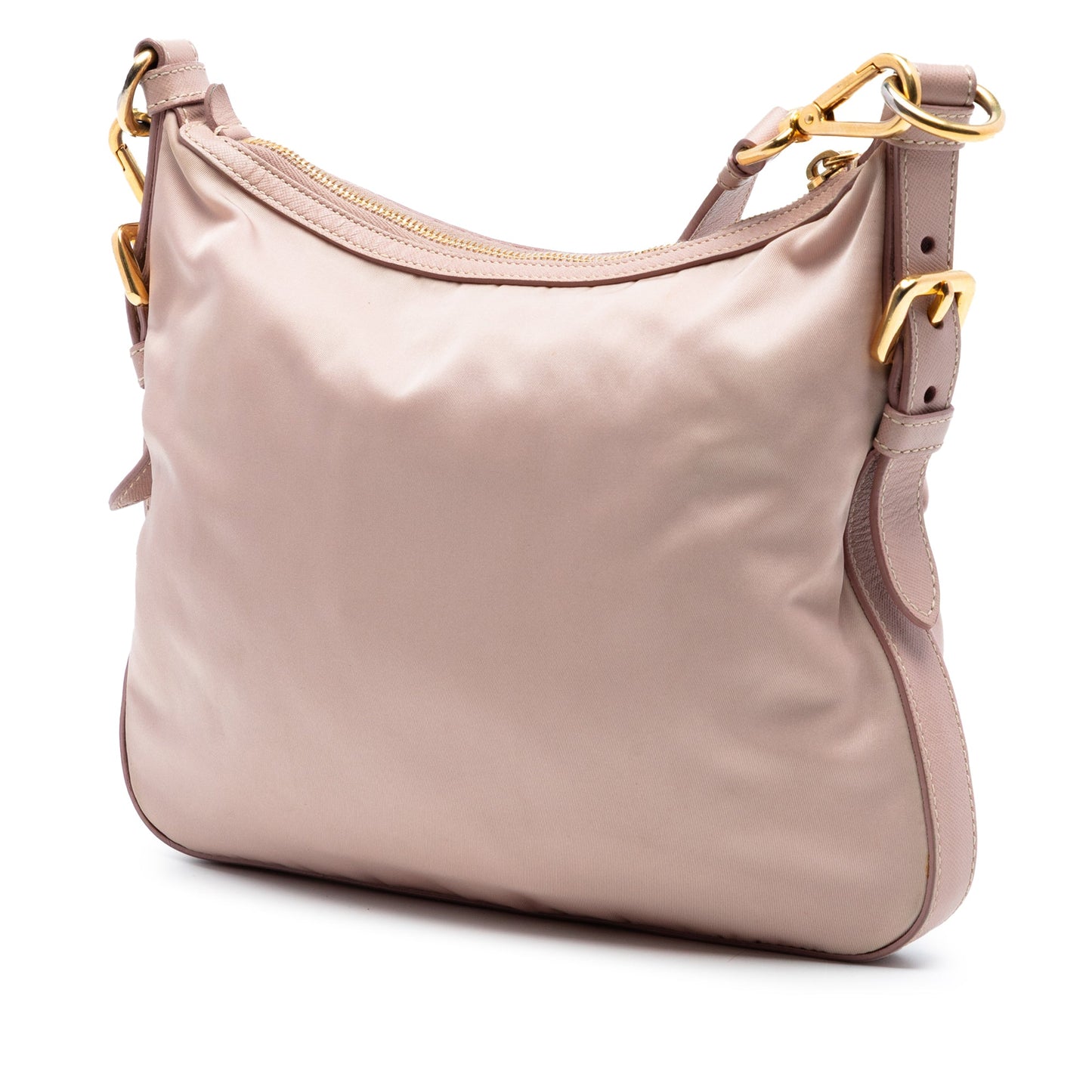 Prada Saffiano Trimmed Tessuto Zip Top Crossbody