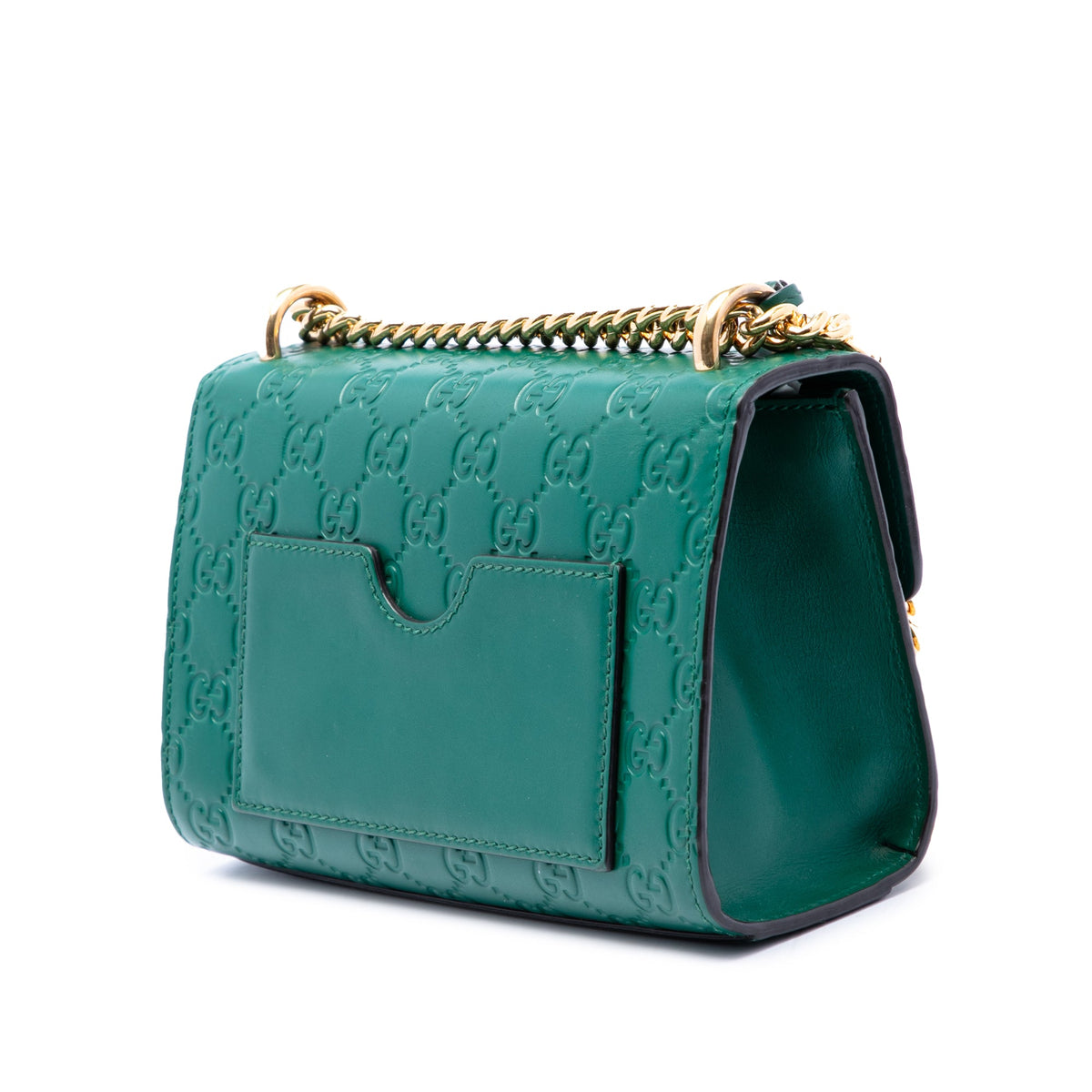 Gucci Small Guccissima Padlock Crossbody — Green