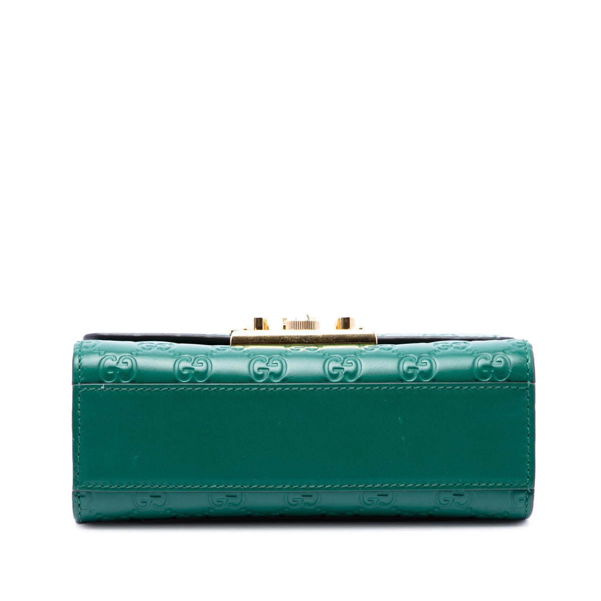 Gucci Small Guccissima Padlock Crossbody — Green