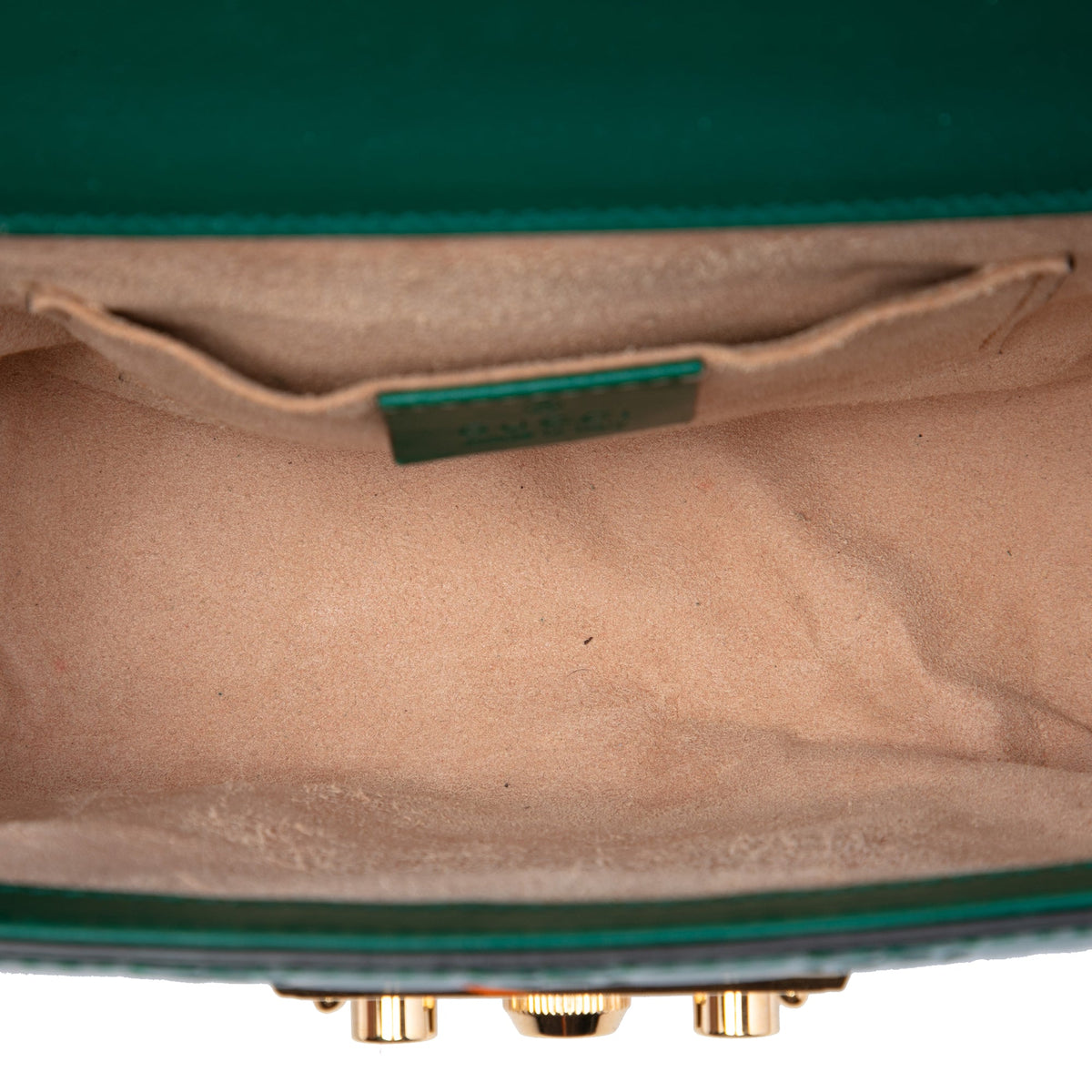 Gucci Small Guccissima Padlock Crossbody — Green