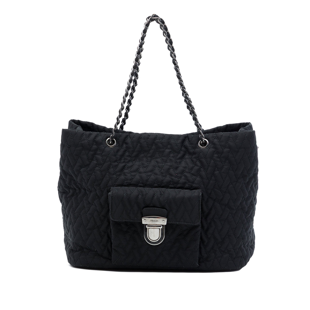 Prada Impuntu Tessuto Chain Tote