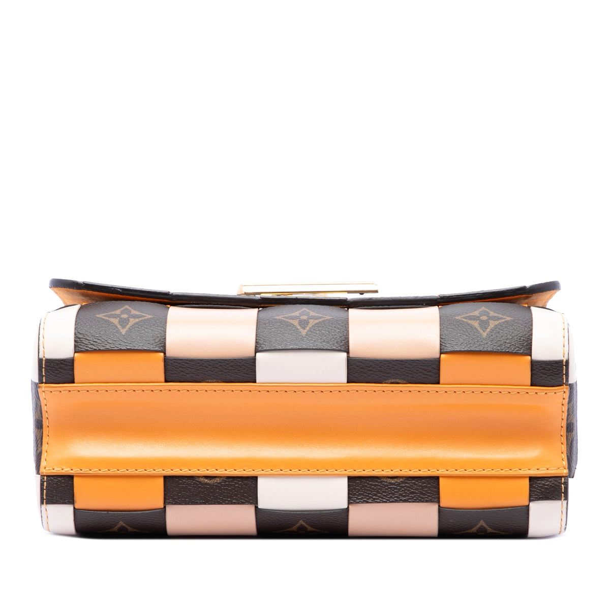 Louis Vuitton Calfskin Monogram Check Twist MM — Orange