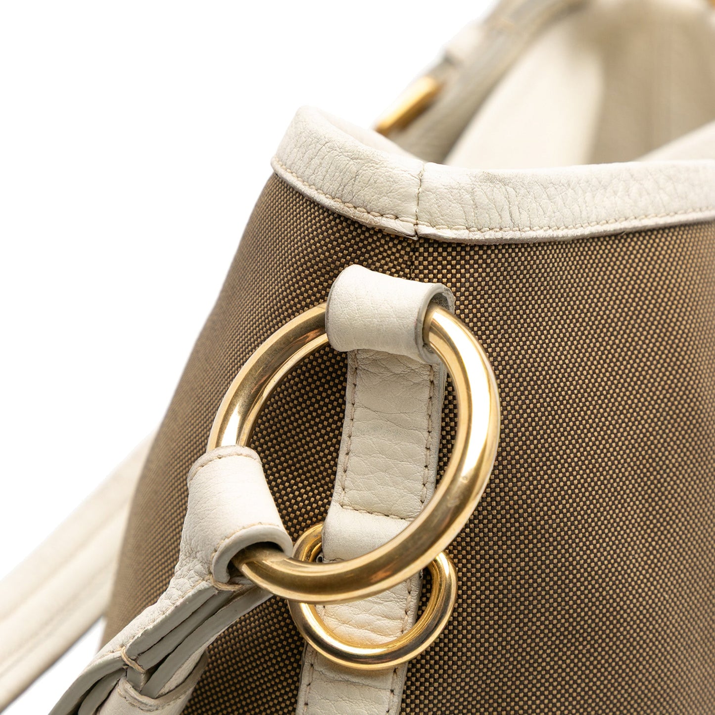 Prada Canvas Canapa Logo Shoulder Bag