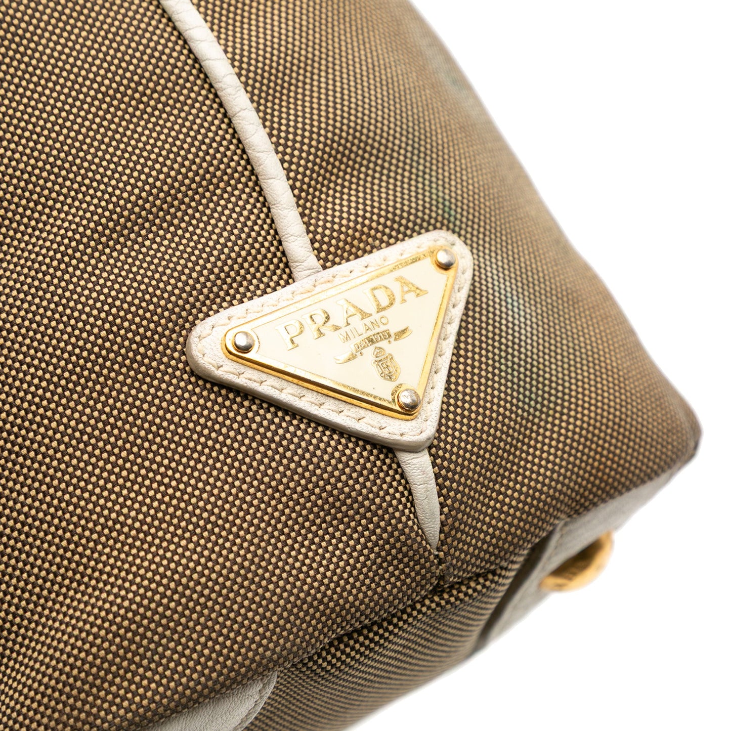 Prada Canvas Canapa Logo Shoulder Bag