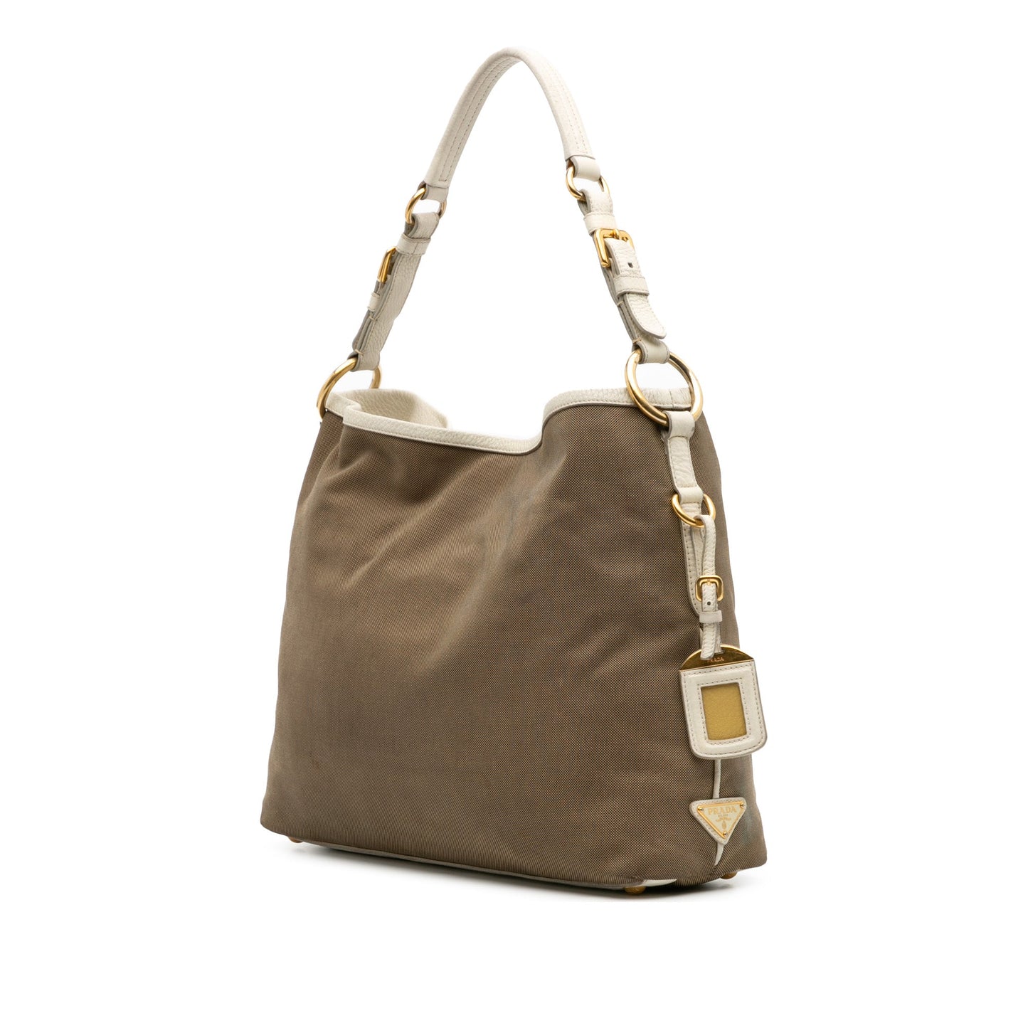 Prada Canvas Canapa Logo Shoulder Bag
