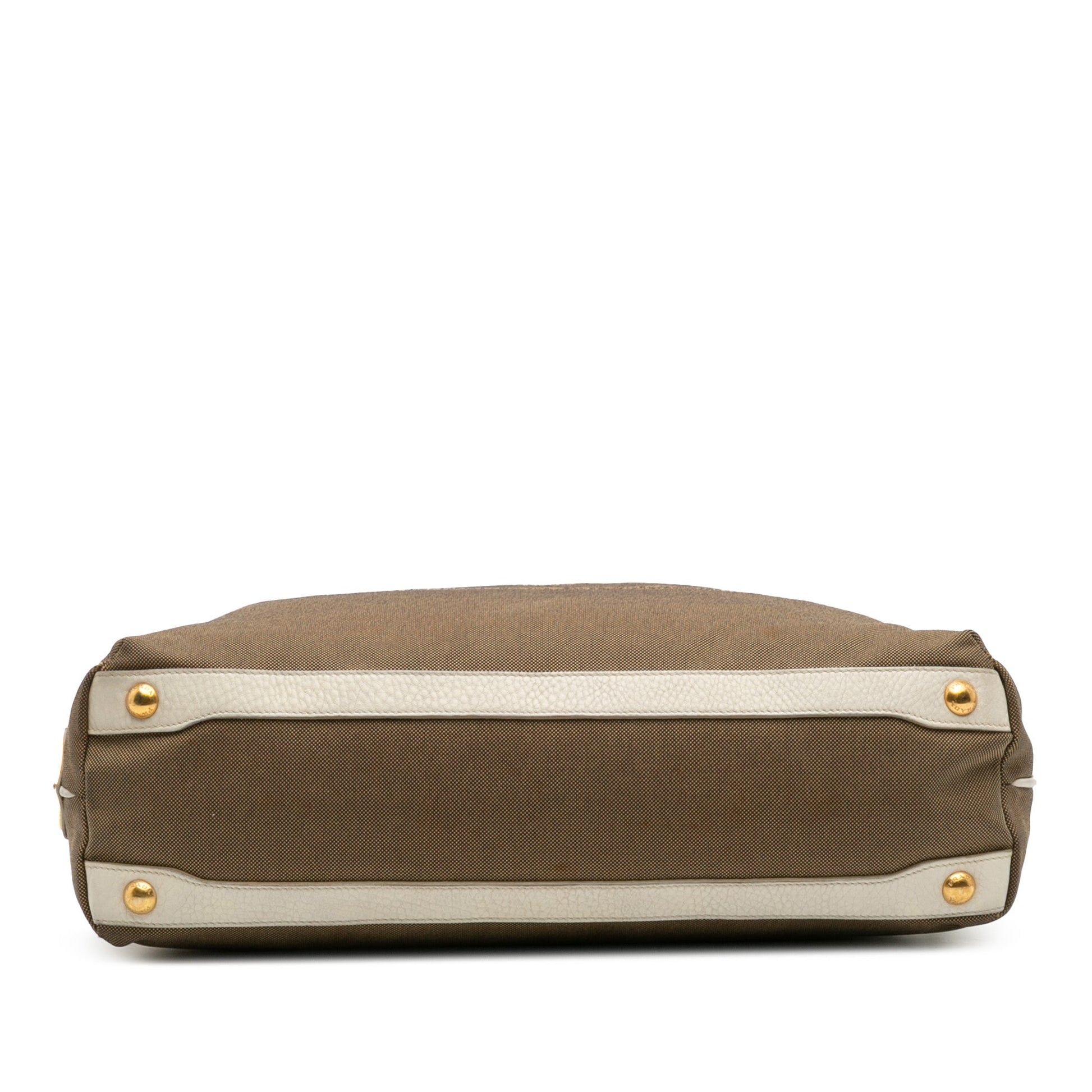 Prada Canvas Canapa Logo Shoulder Bag