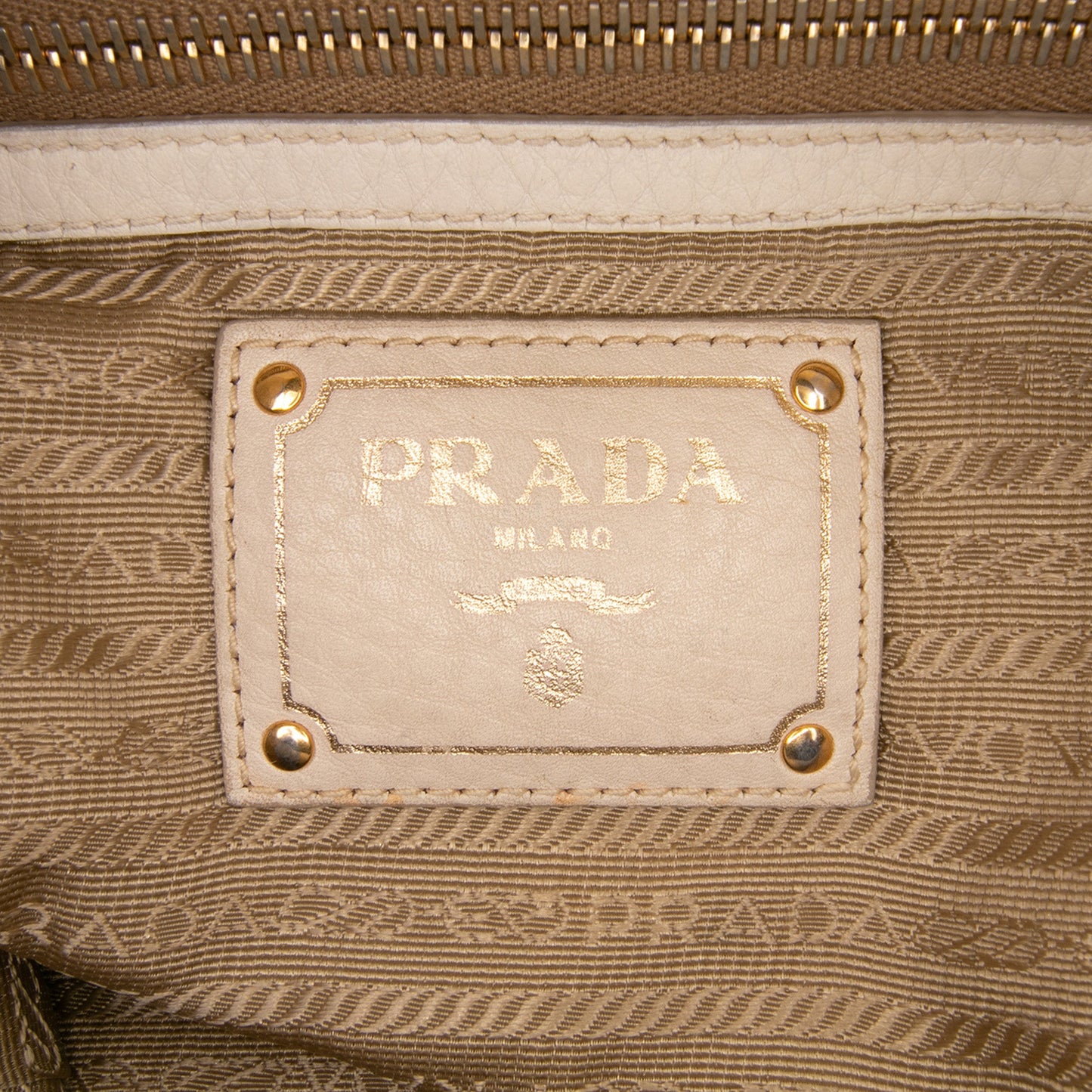 Prada Canvas Canapa Logo Shoulder Bag