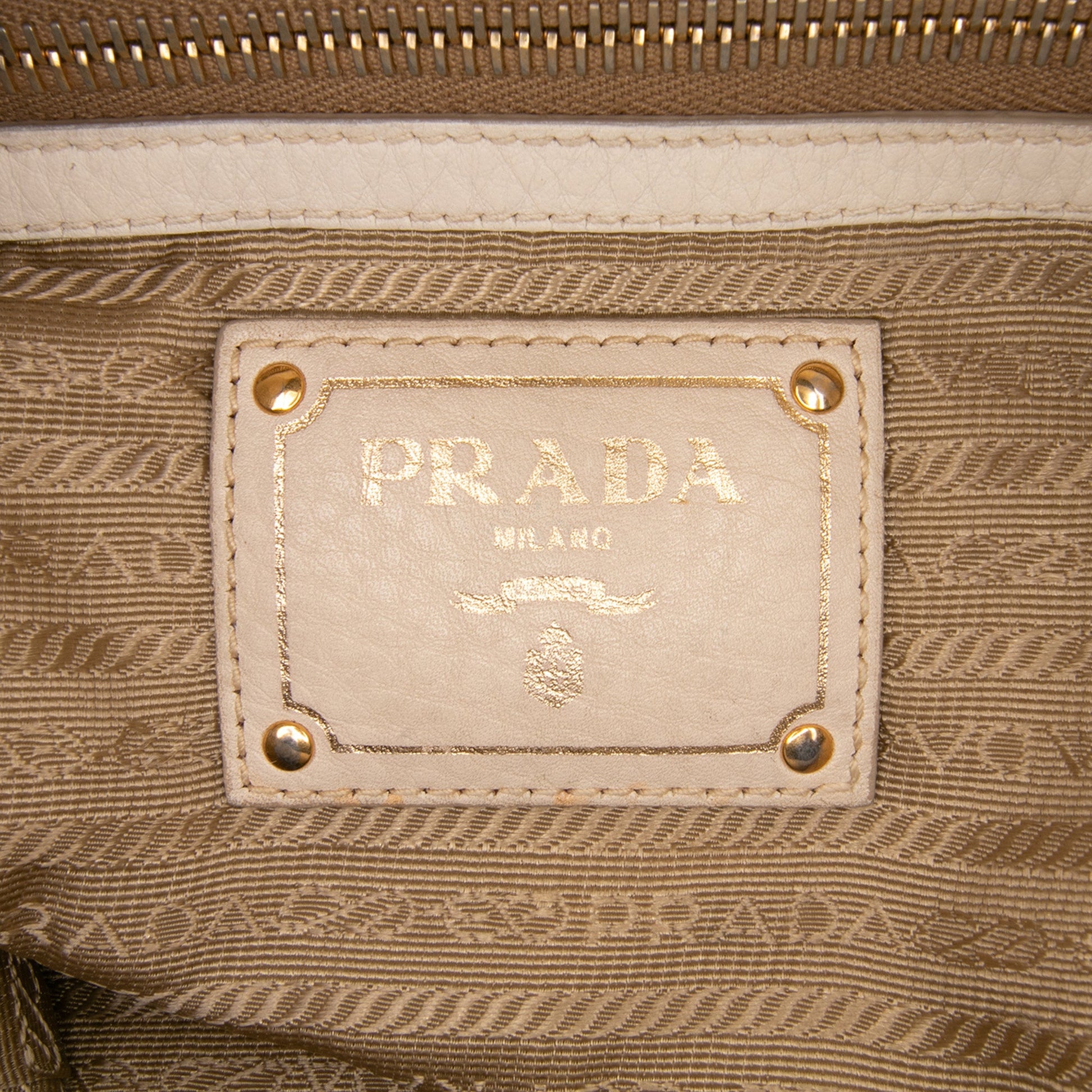 Prada Canvas Canapa Logo Shoulder Bag