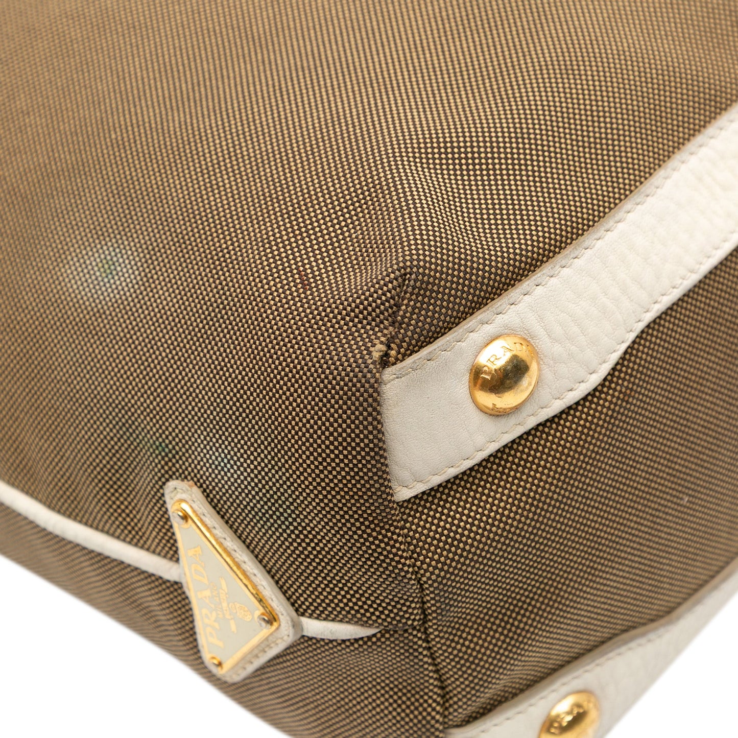 Prada Canvas Canapa Logo Shoulder Bag