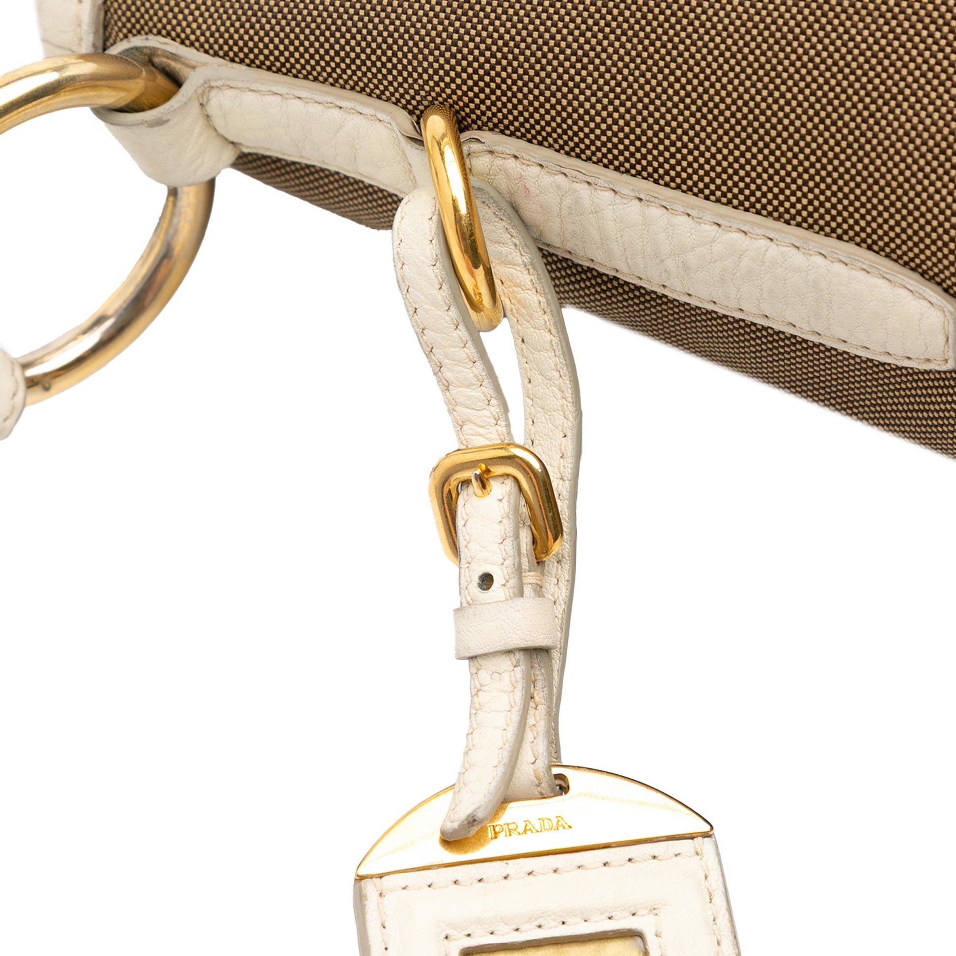 Prada Canvas Canapa Logo Shoulder Bag
