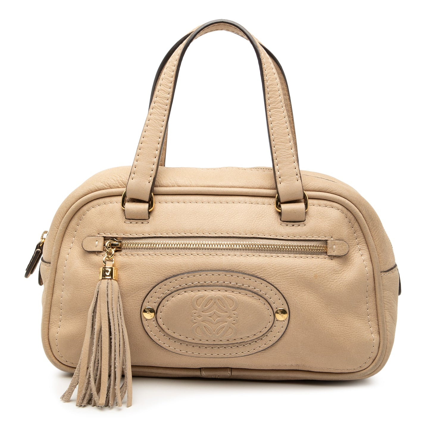 LOEWE Mini Anagram Leather Tassel Handbag