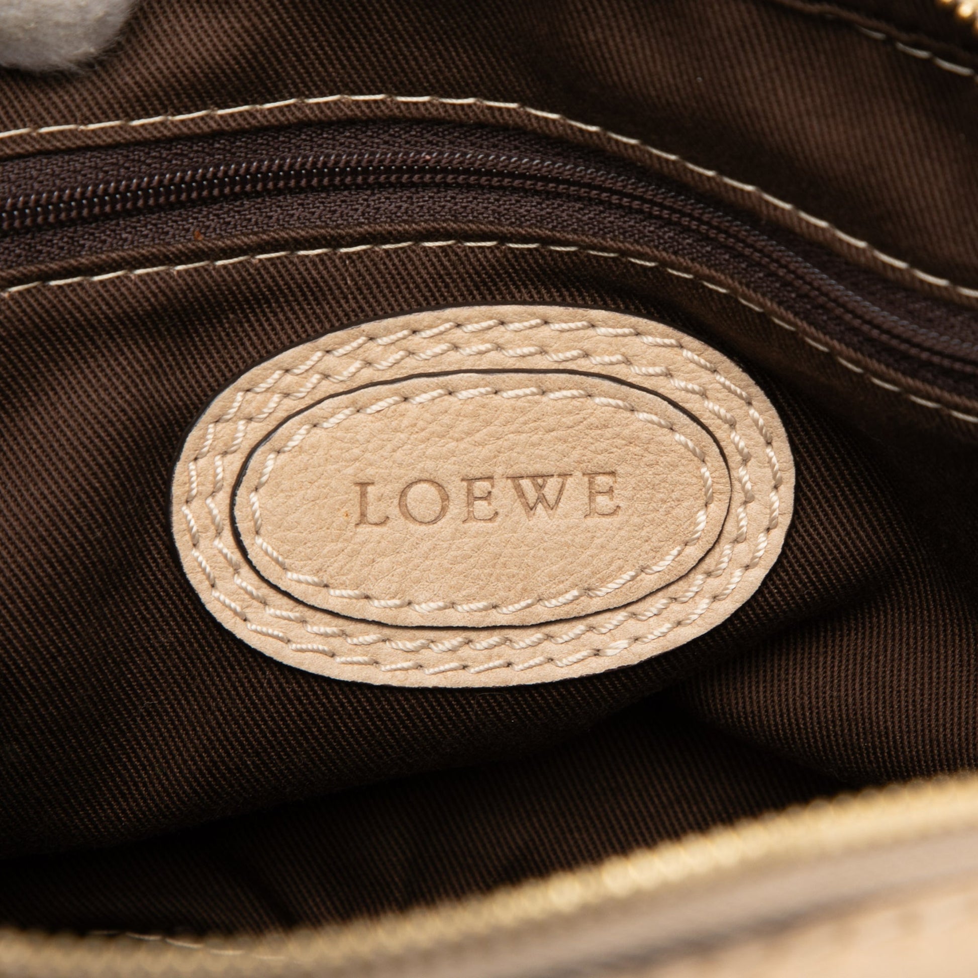 LOEWE Mini Anagram Leather Tassel Handbag