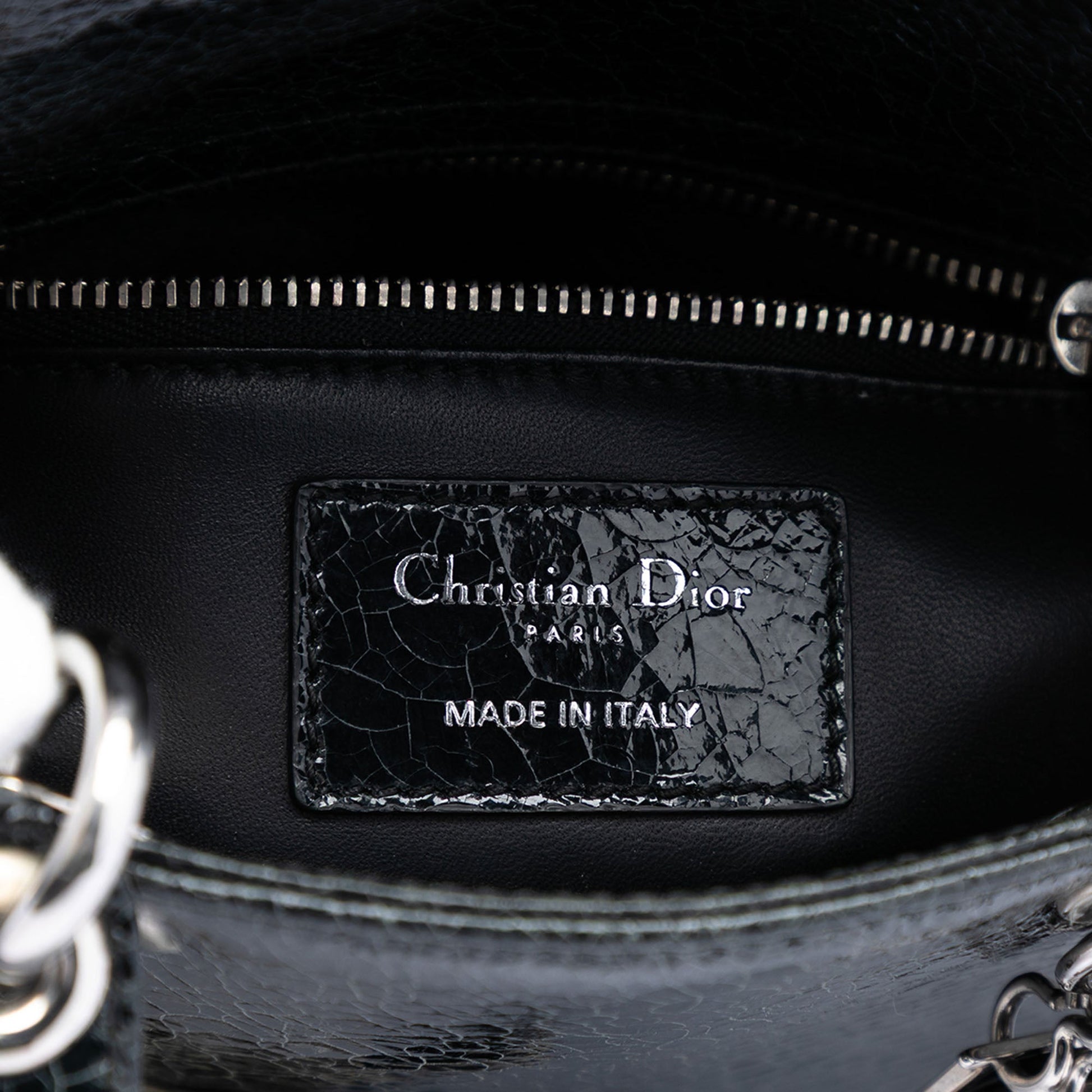 Dior Mini Deerskin Ceramic Effect Jeweled Swan Lady Dior
