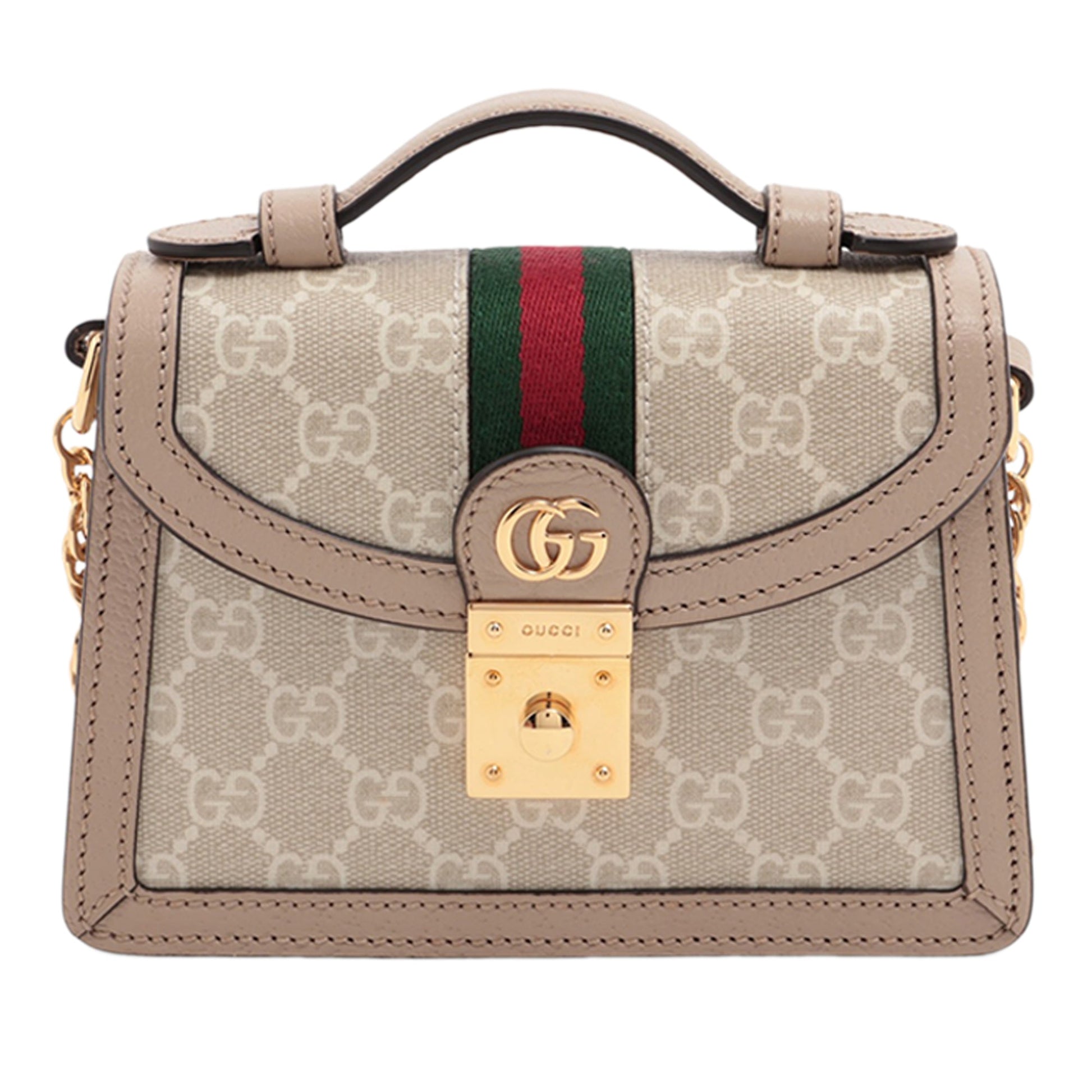 Gucci Small GG Supreme Web Ophidia Top Handle Bag