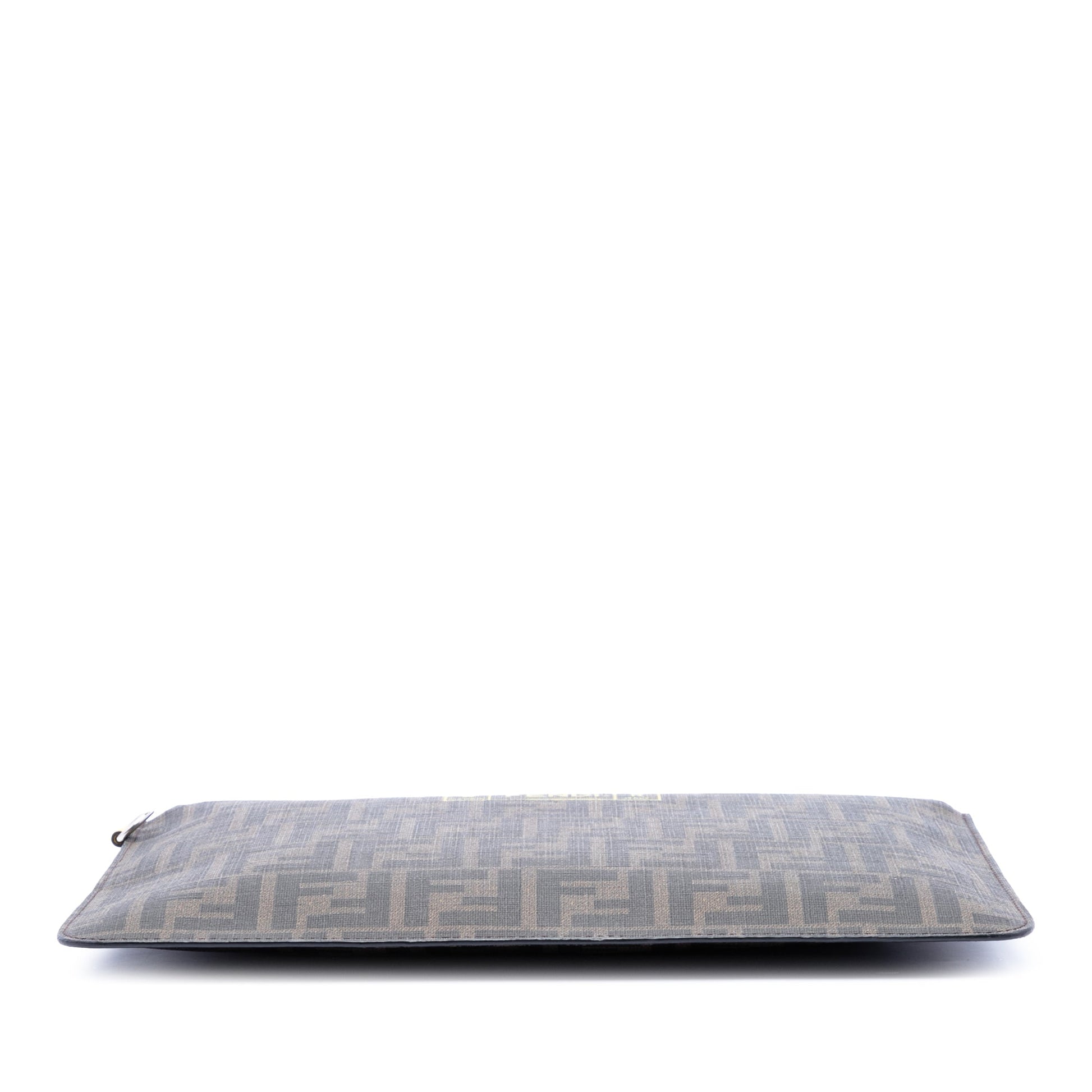 Fendi Zucca Coated Canvas Roma Amor Zip Pouch
