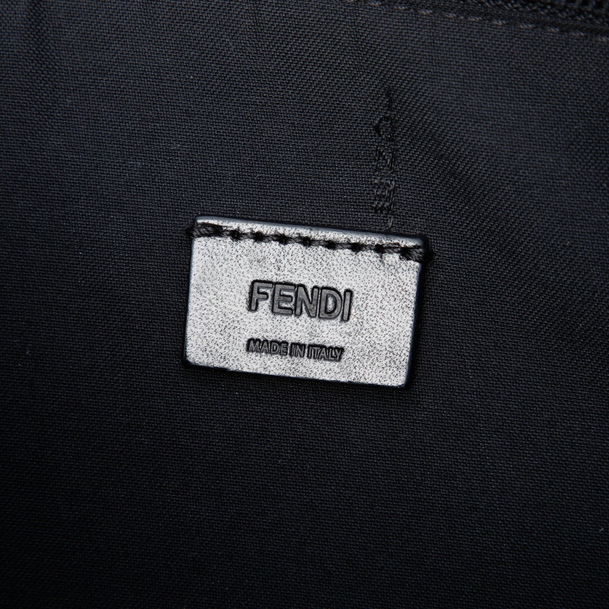 Fendi Zucca Coated Canvas Roma Amor Zip Pouch