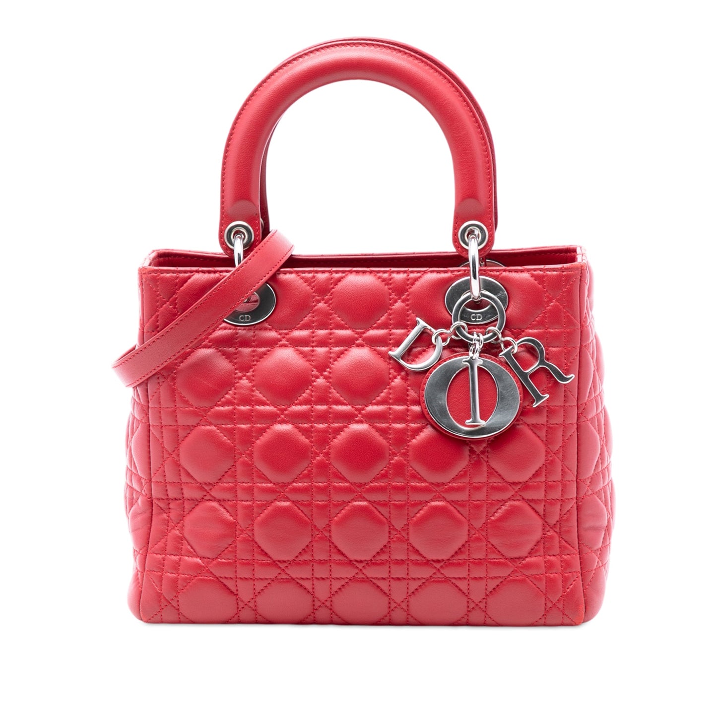 Dior Medium Lambskin Cannage Lady Dior