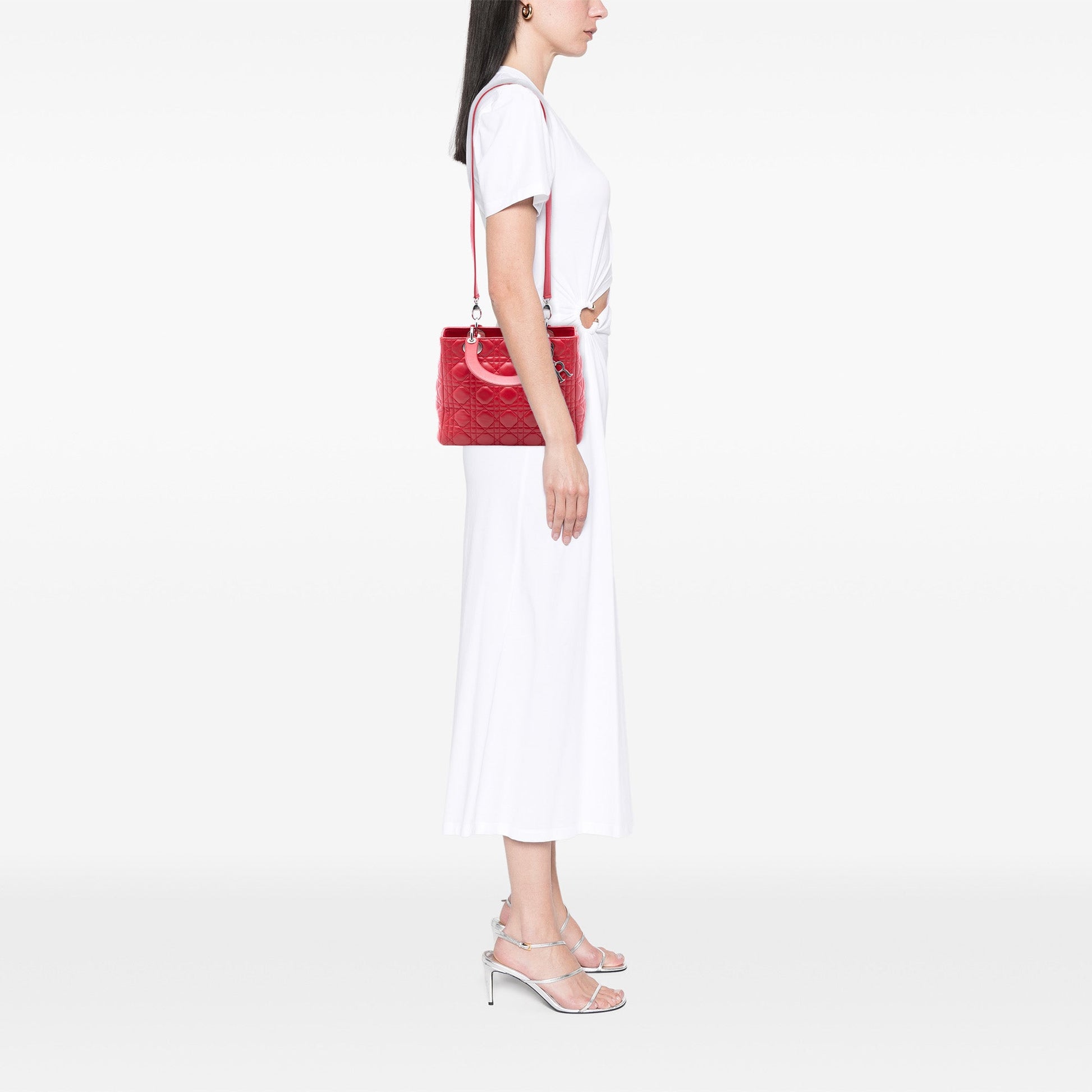 Dior Medium Lambskin Cannage Lady Dior