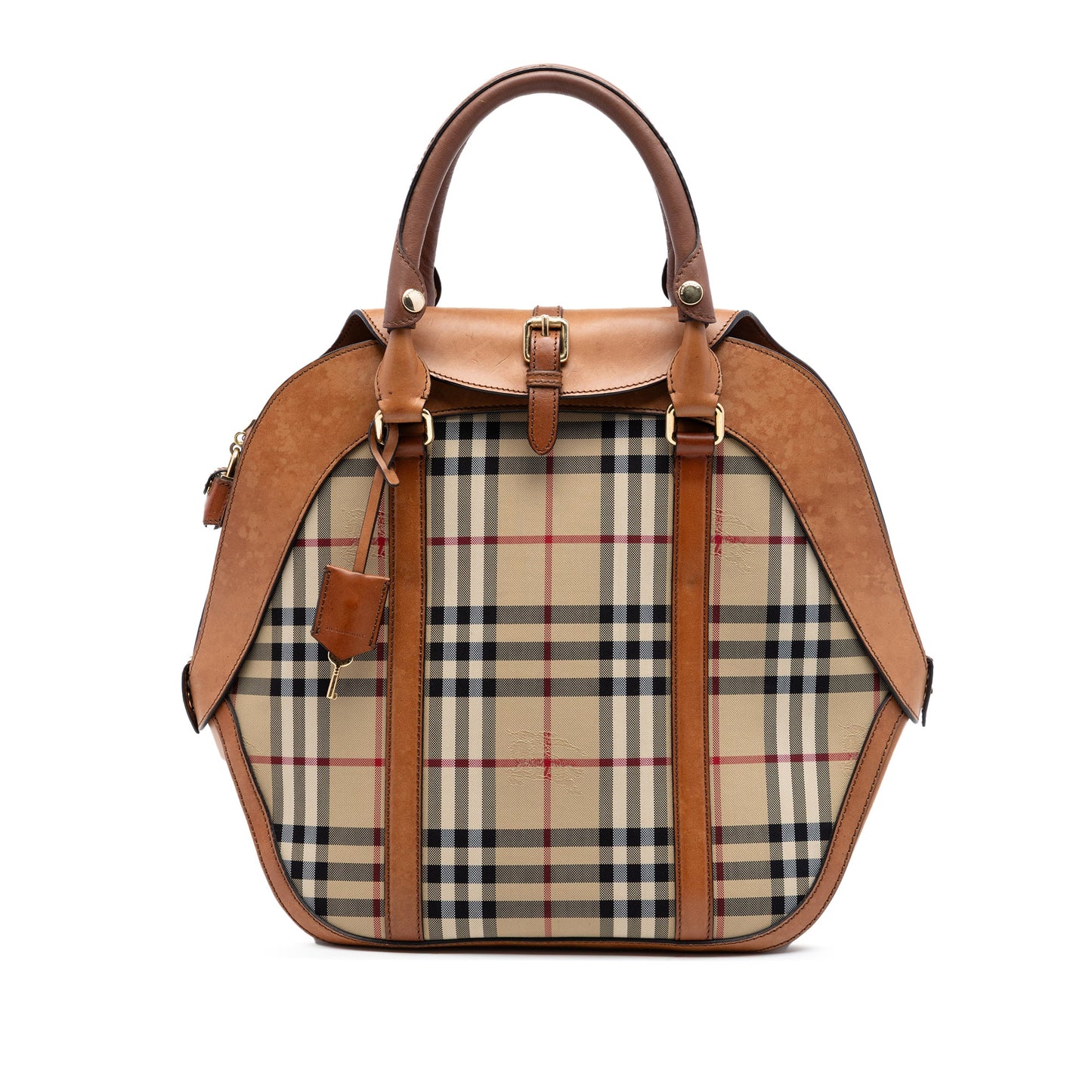 Burberry Medium Haymarket Check Coated Canvas Orchard Bowling Bag