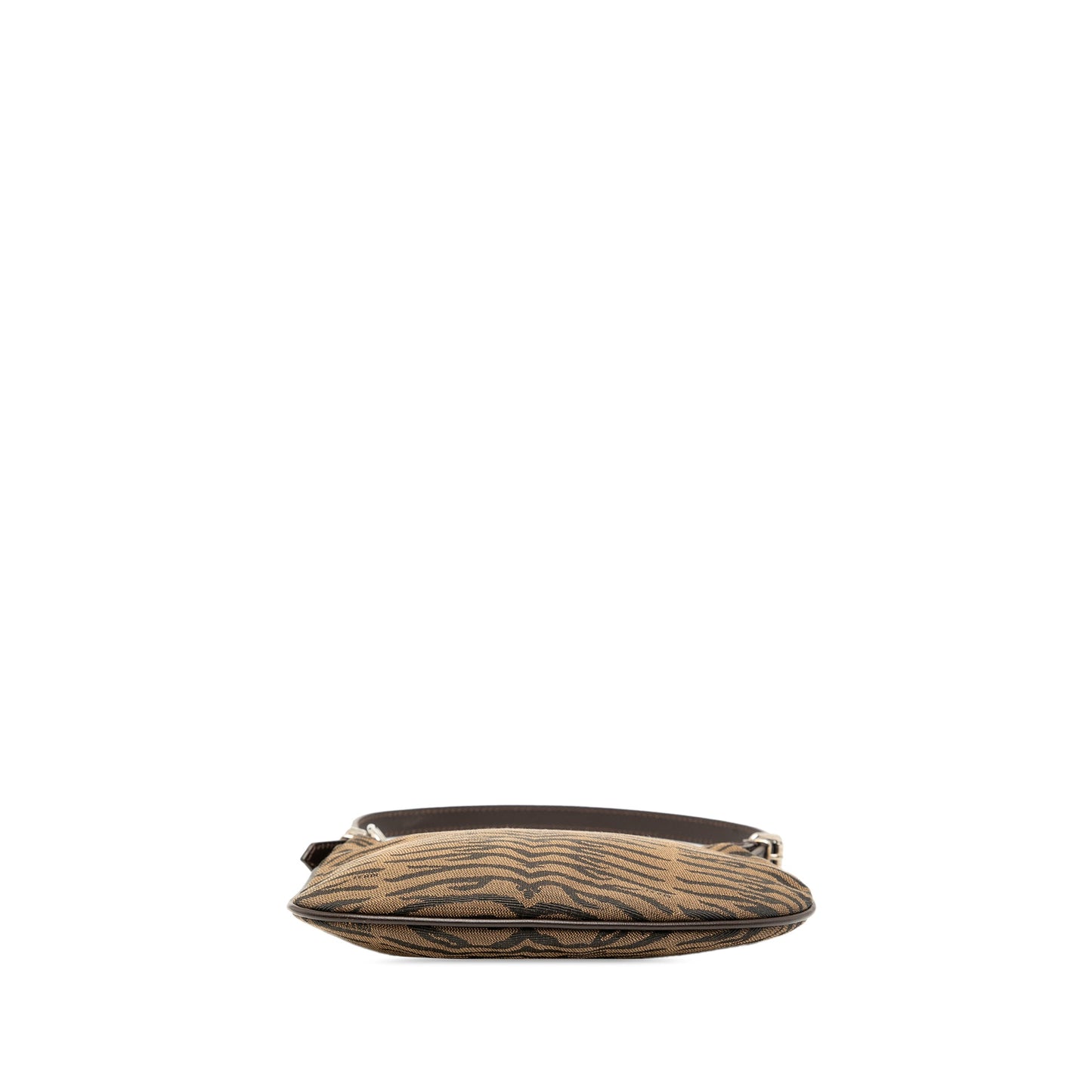 Small Zebra Print Canvas Oyster Hobo