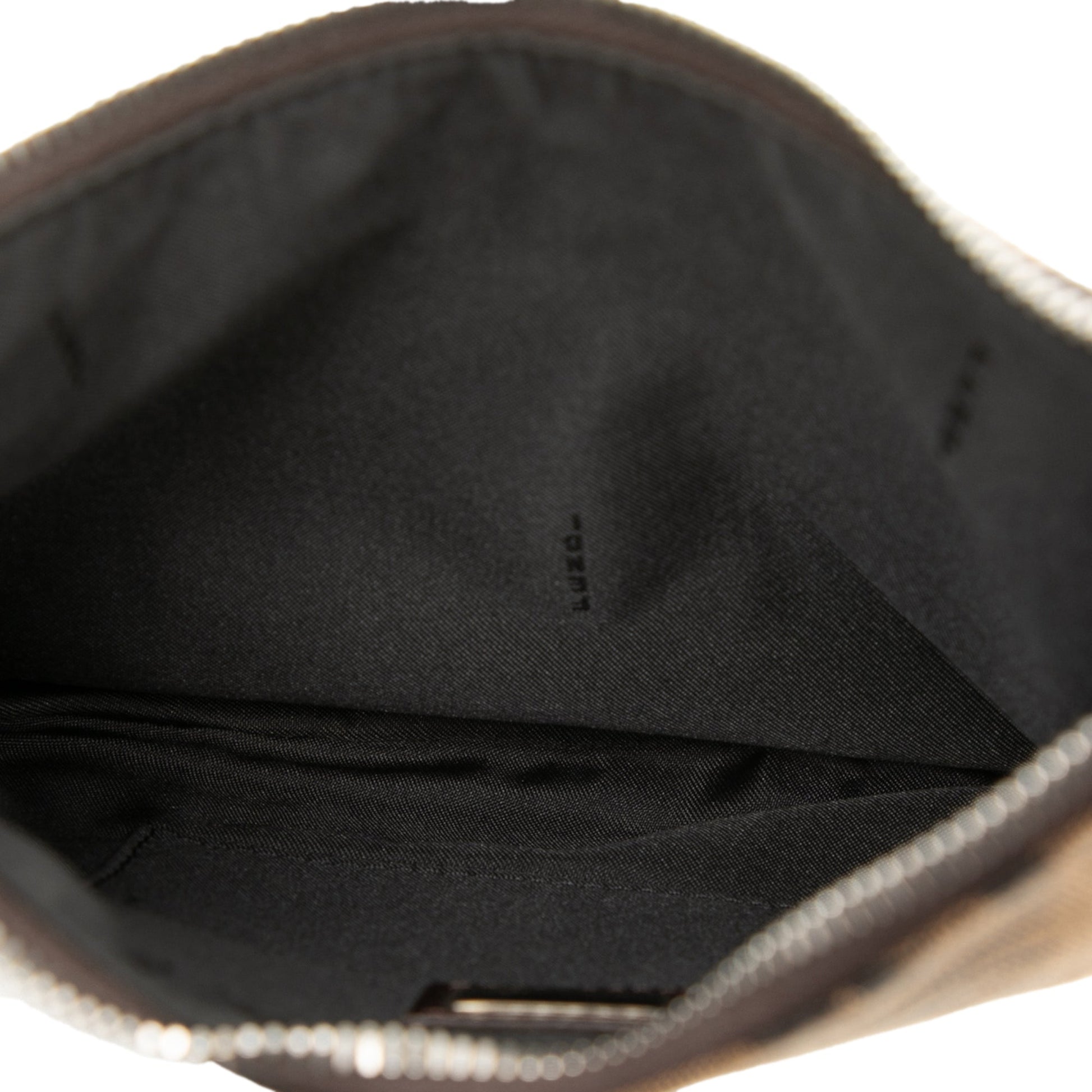 Small Zebra Print Canvas Oyster Hobo