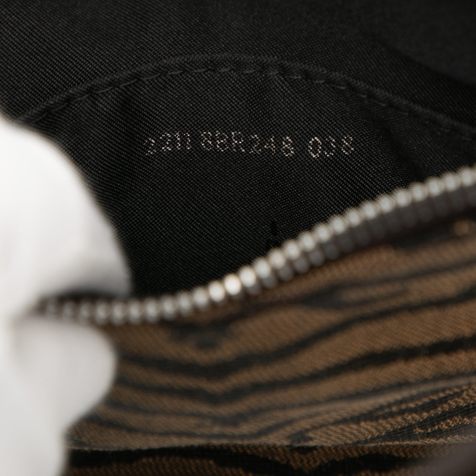 Small Zebra Print Canvas Oyster Hobo