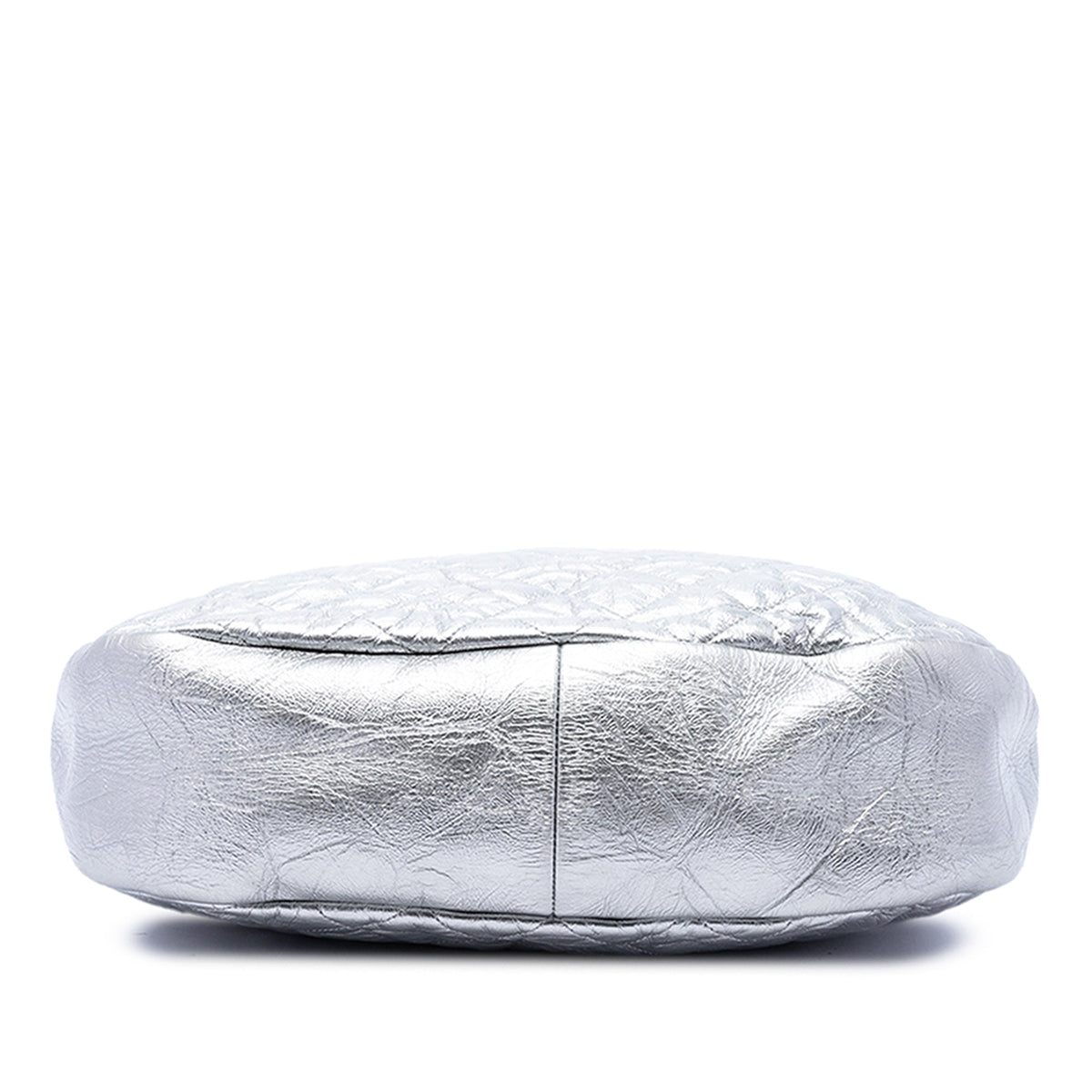 Chanel Quilted Crumpled Metallic Calfskin 31 Shopping Tote — Silver