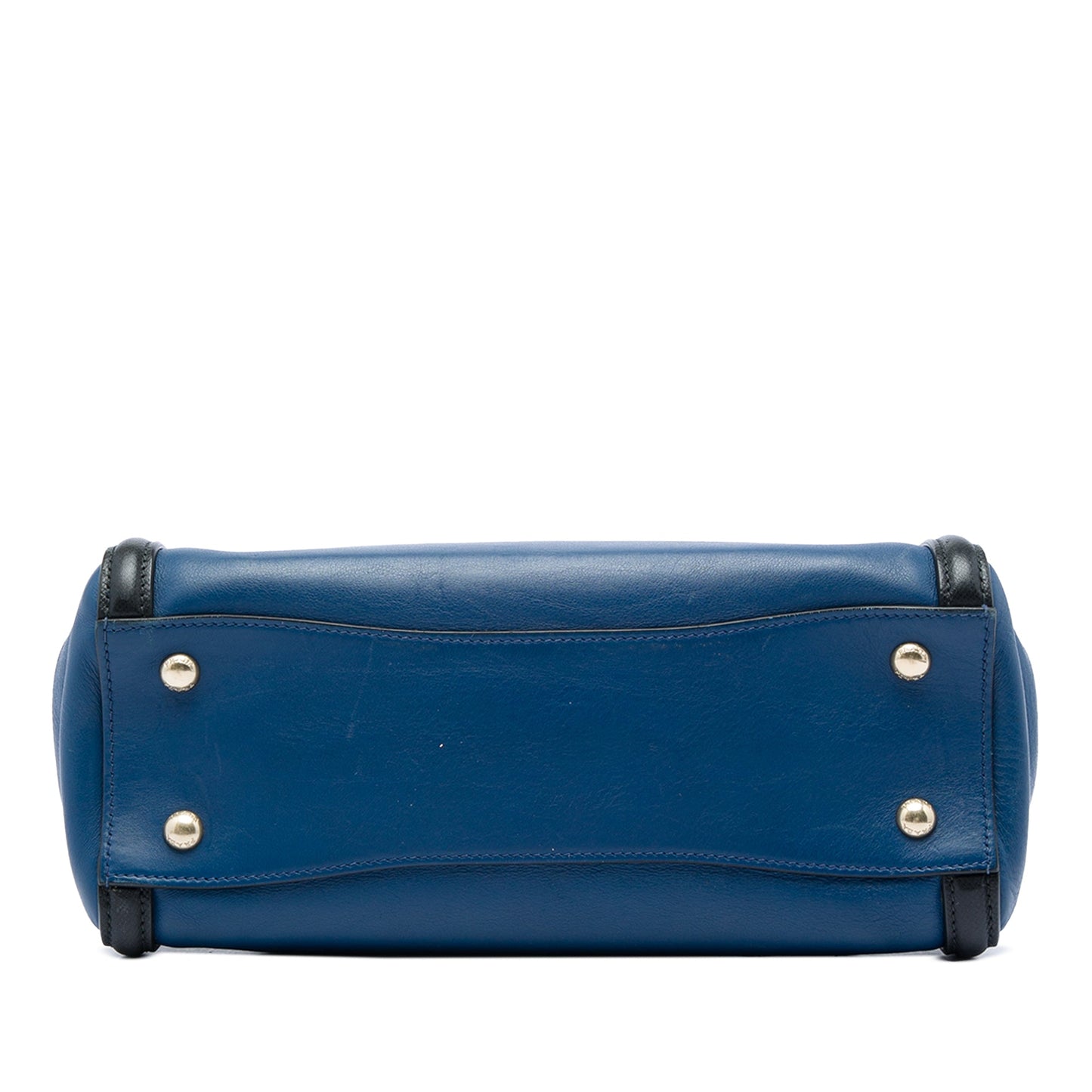 Prada Bicolor Saffiano Trimmed City Calf Double Zip Satchel