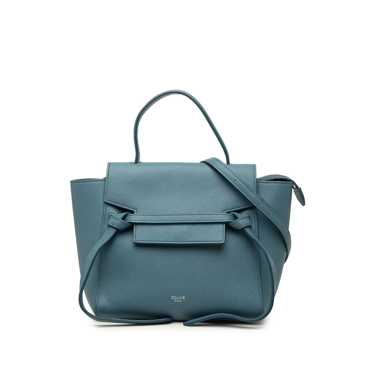 Celine Nano Grained Calfskin Belt Bag — Blue