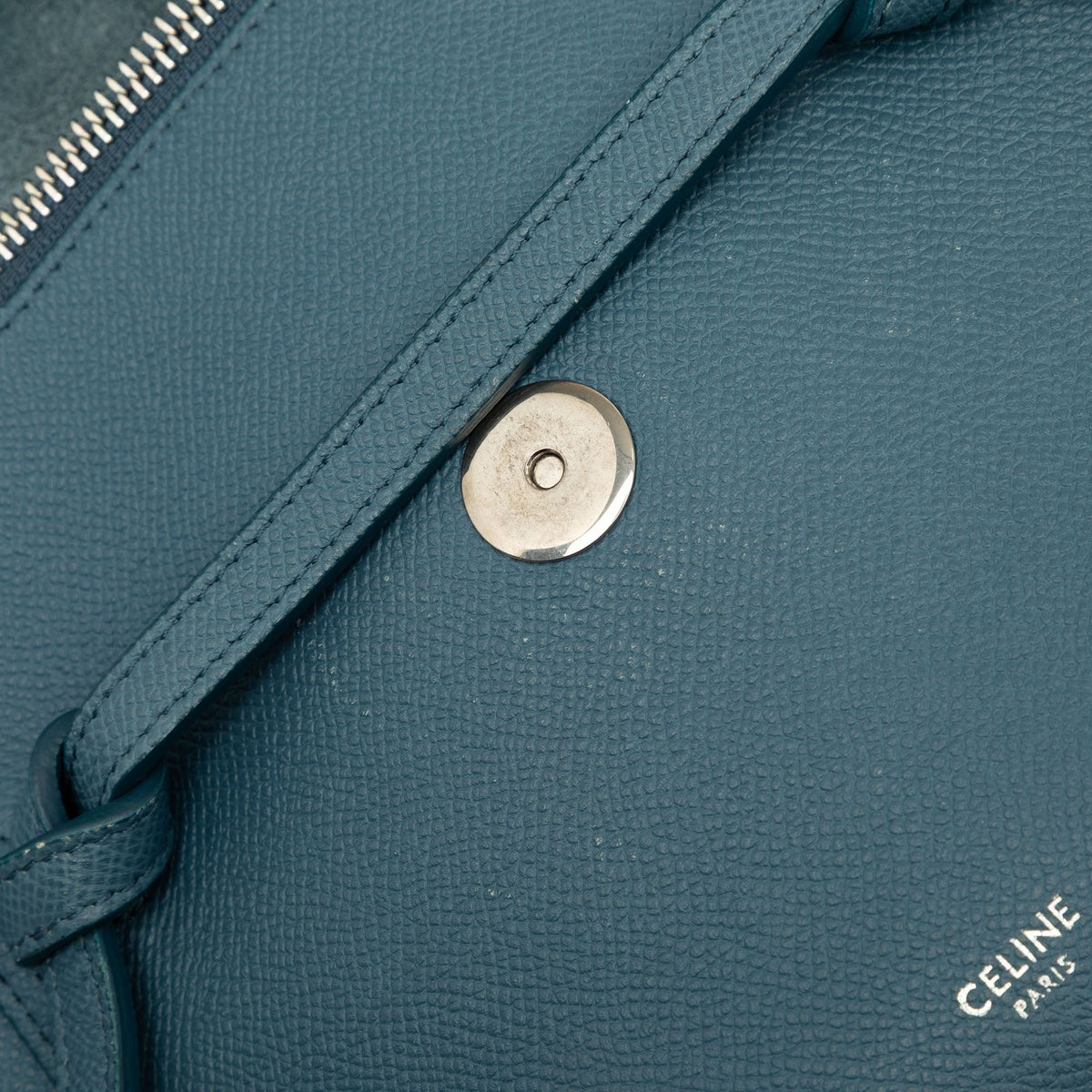 Celine Nano Grained Calfskin Belt Bag — Blue