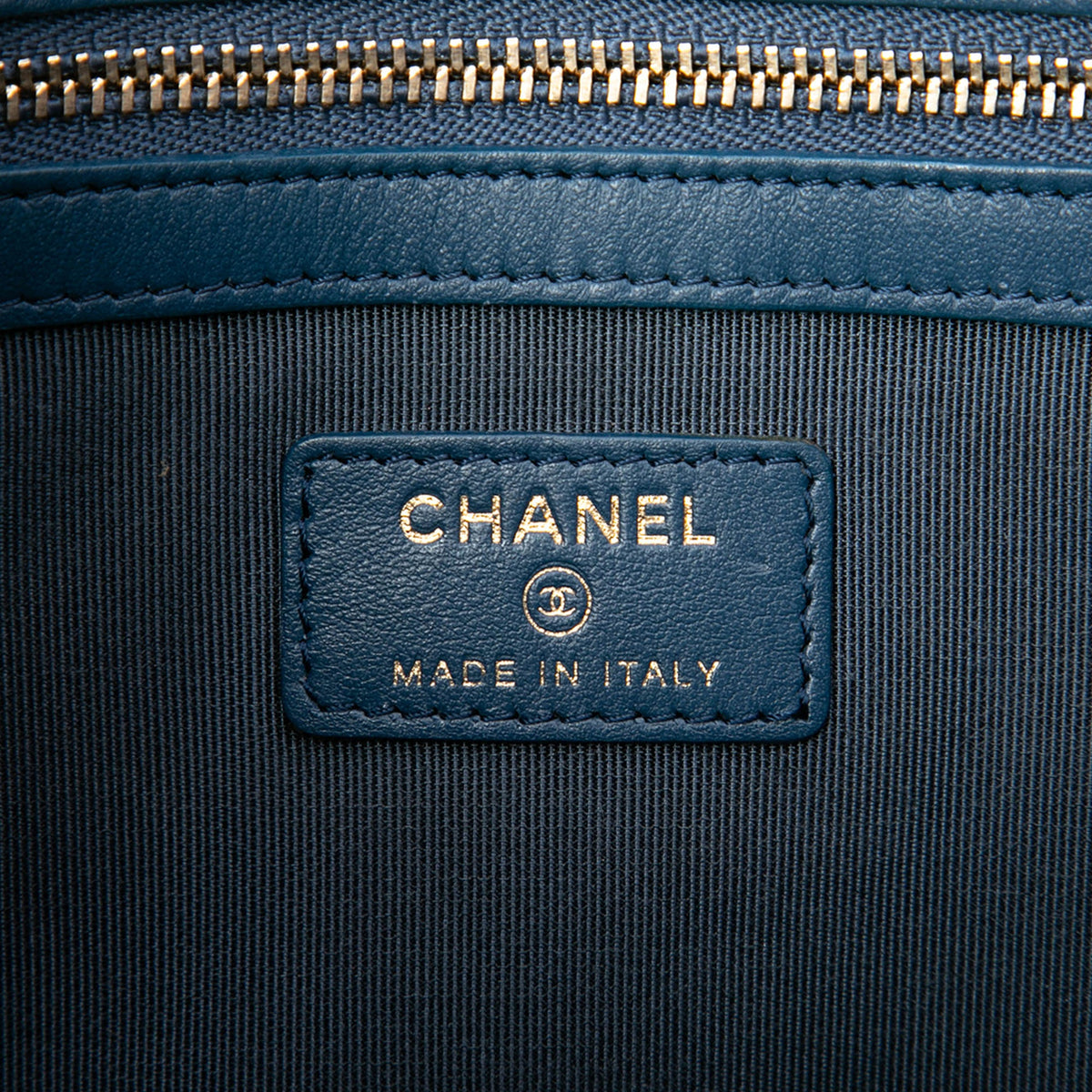 Chanel Medium Quilted Patent O Case Clutch — Black