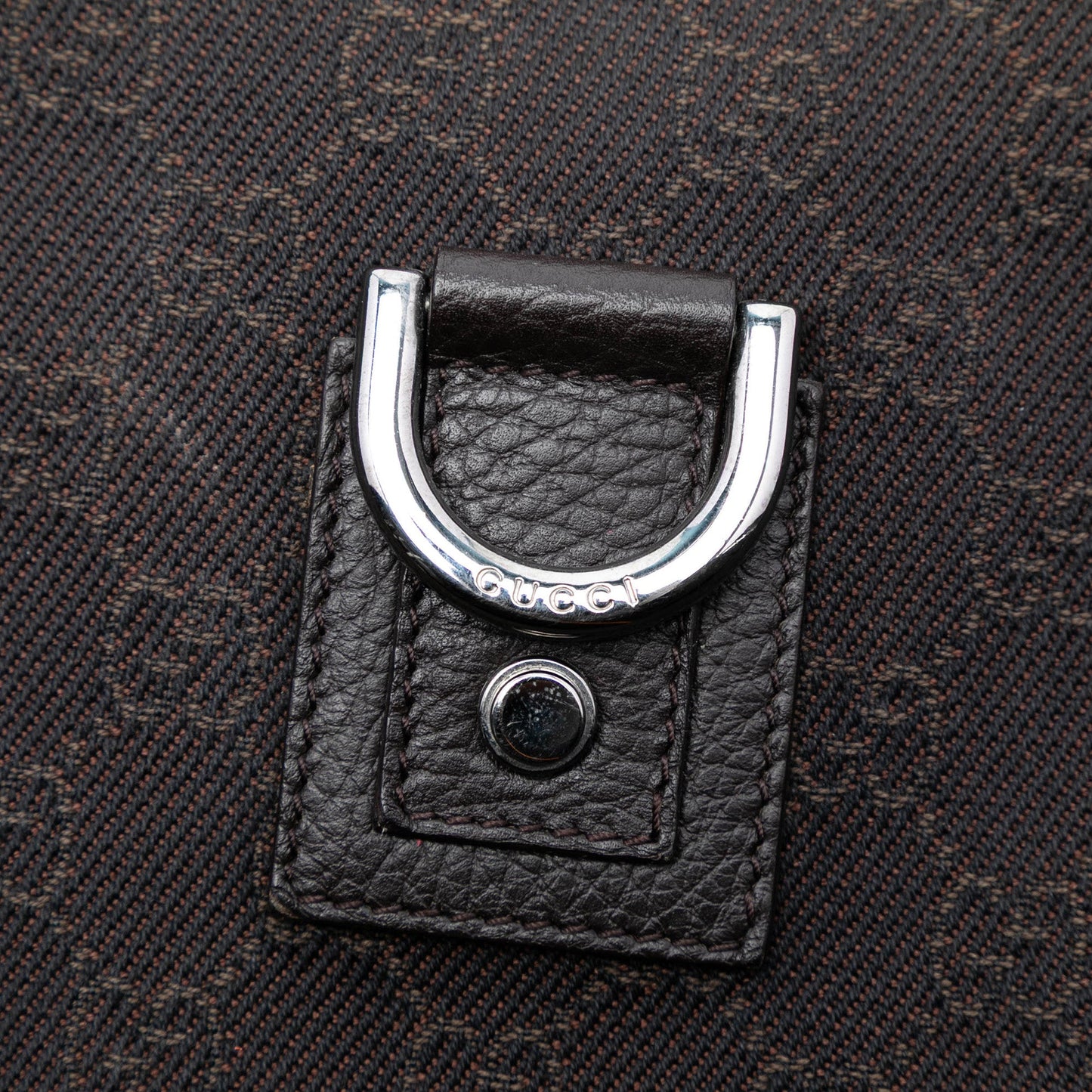Gucci GG Denim Abbey D Ring Shoulder Bag
