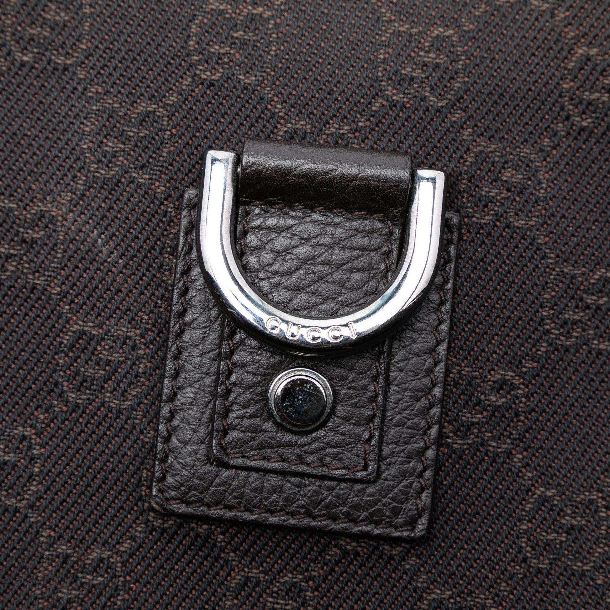 Gucci GG Denim Abbey D Ring Shoulder Bag