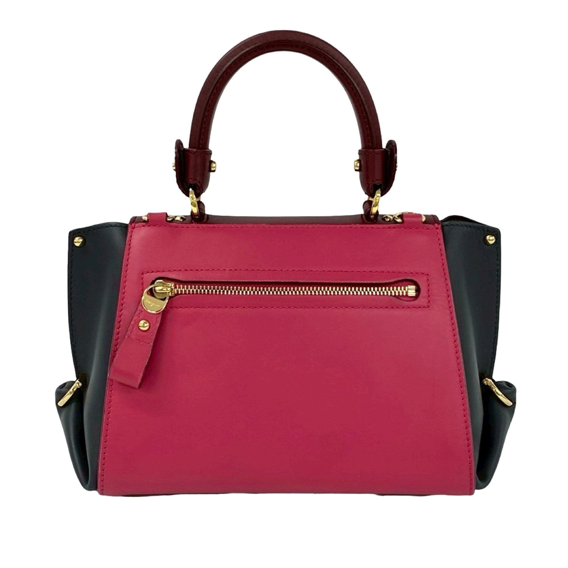 Ferragamo Small Tricolor Leather Gancini Sofia Satchel