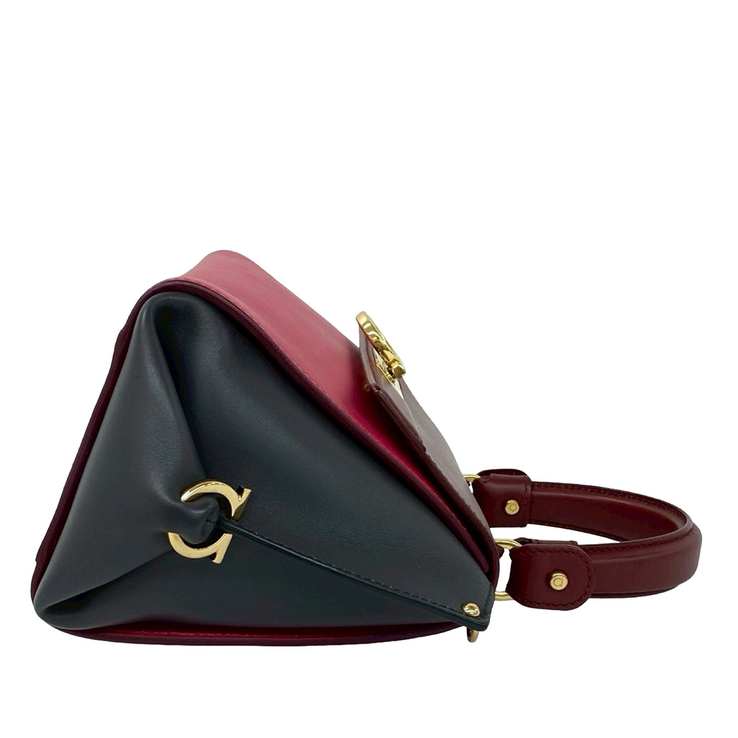 Ferragamo Small Tricolor Leather Gancini Sofia Satchel