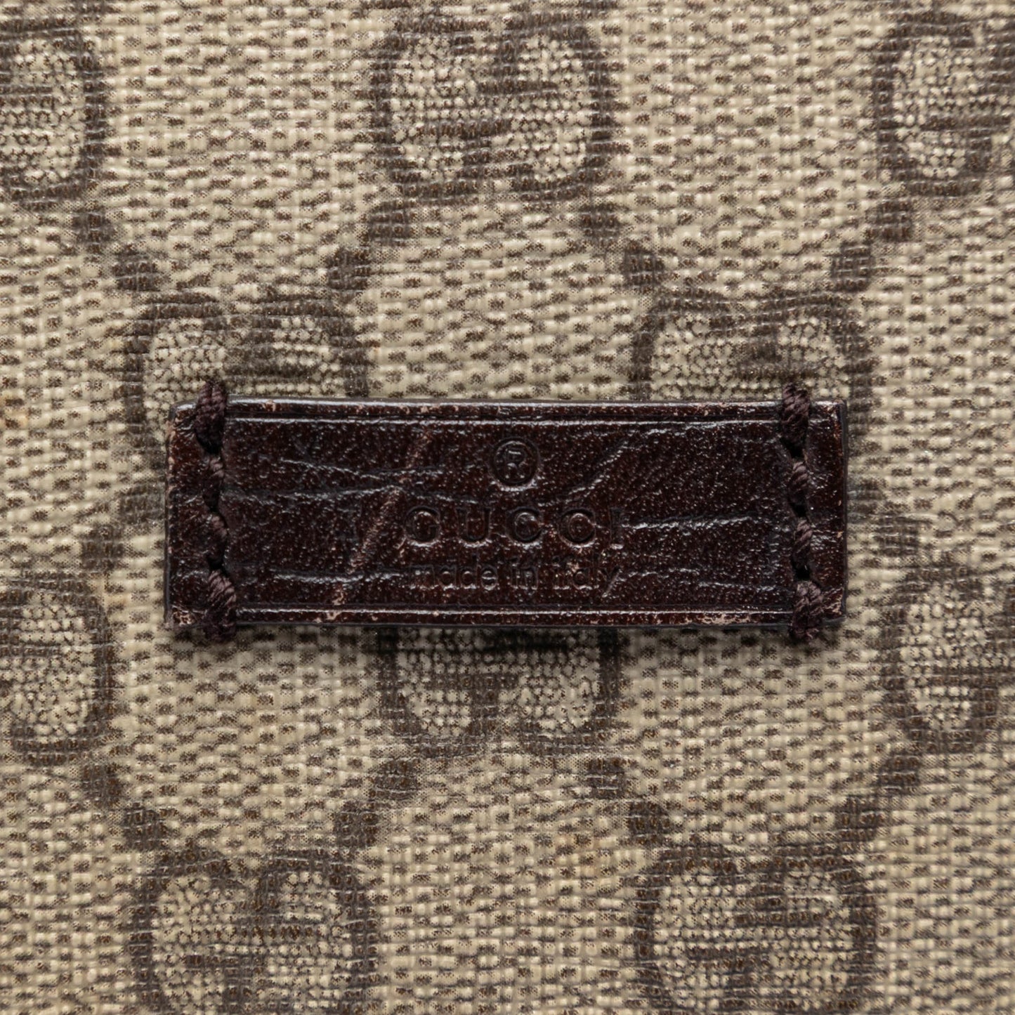 Gucci Large GG Supreme Double Buckle Flap Messenger Bag