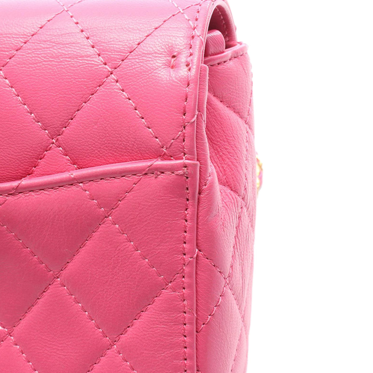 Chanel Small CC Quilted Calfskin Flap — Pink