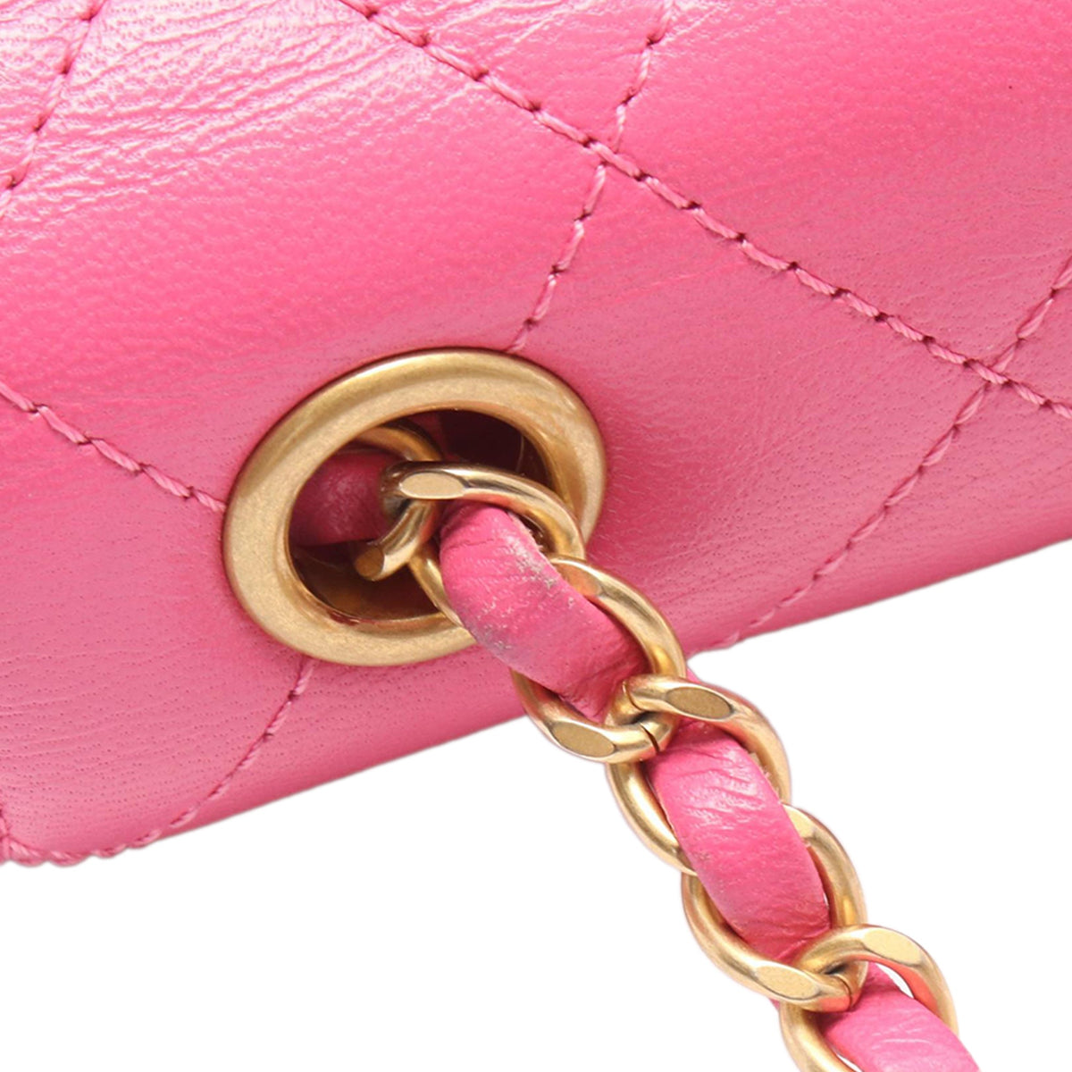Chanel Small CC Quilted Calfskin Flap — Pink