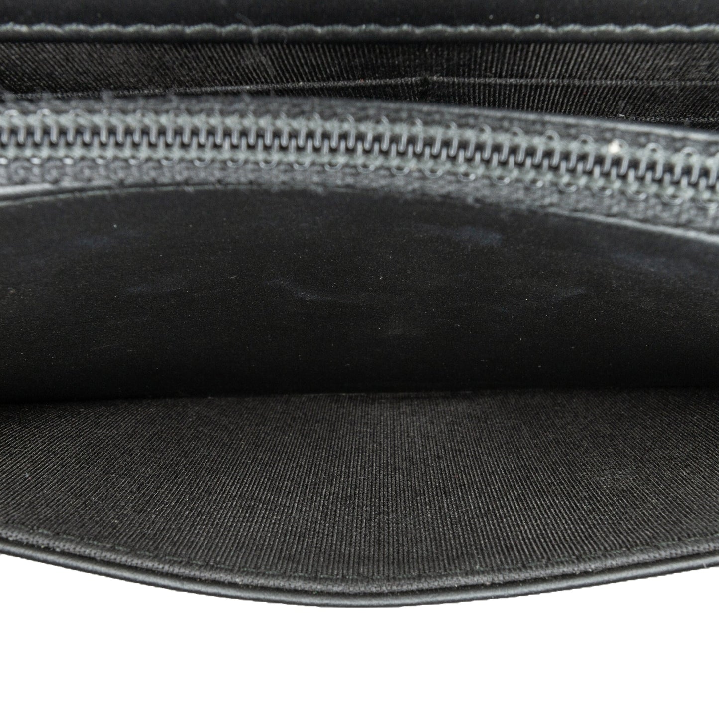Chanel CC Quilted Crackled Patent Pearl Strap Wallet On Chain