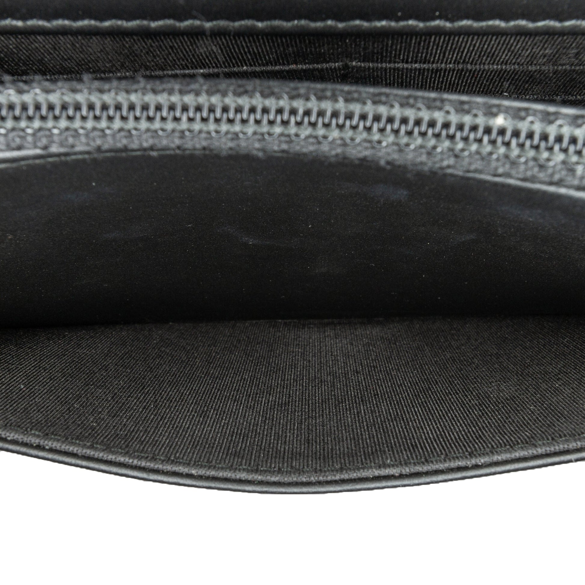 Chanel CC Quilted Crackled Patent Pearl Strap Wallet On Chain